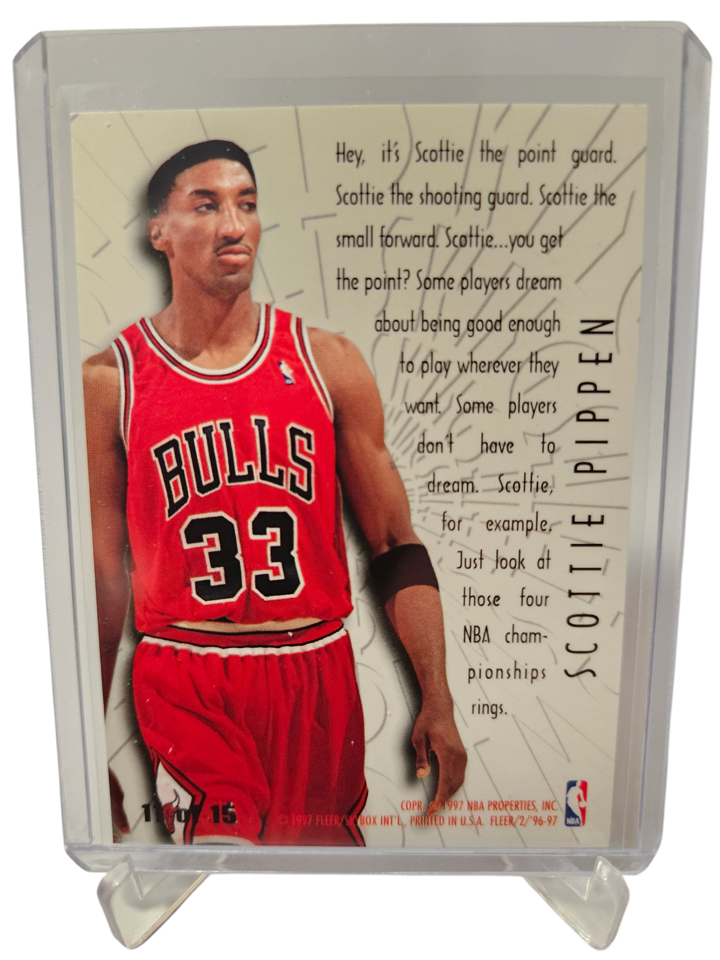 1996-97 Fleer #1 of 15 Scottie Pippen Swing Shift