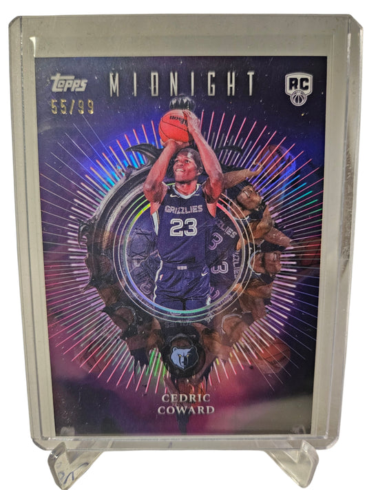 2025 Topps Midnight #IN-19 Cedric Coward Rookie Card Insomnia Purple 55/99