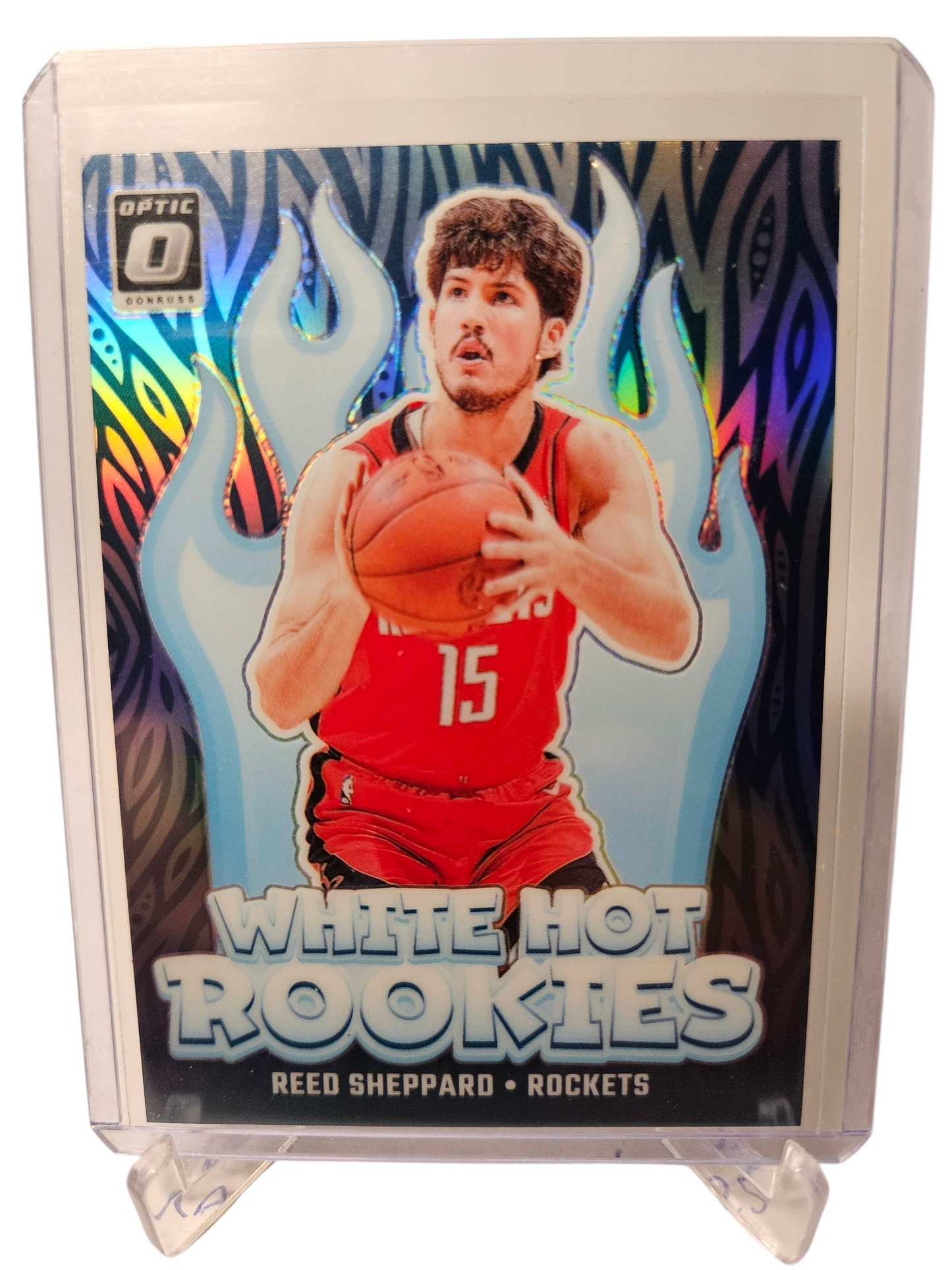 2024-25 Panini Donruss Optic #12 Reed Sheppard White Hot Rookies Silver Holo Prizm