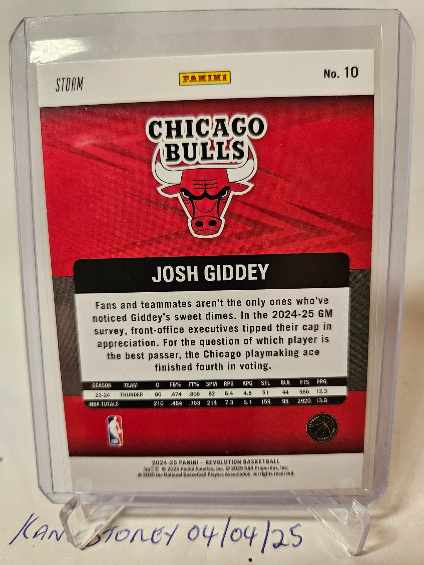 2024-25 Panini Revolution #10 Josh Giddey Storm
