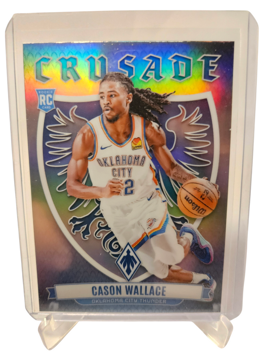 2023-24 Panini Phoenix #12 Cason Wallace Rookie Card Crusade Silver Holo