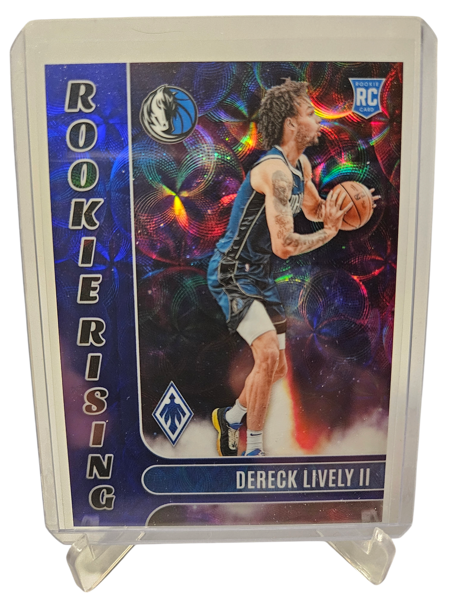 2023-24 Panini Phoenix #19 Dereck Lively II Rookie Rising Blue Scope 35/35