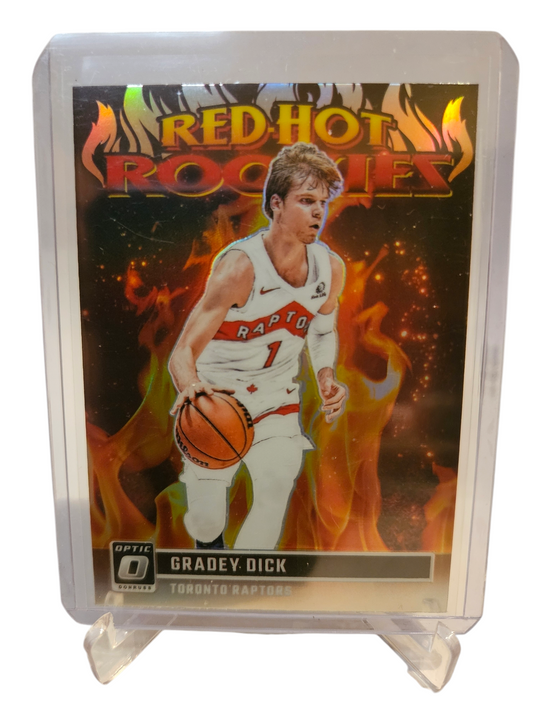 2023-24 Panini Donruss Optic #13 Gradey Dick Red Hot Rookies Silver Holo