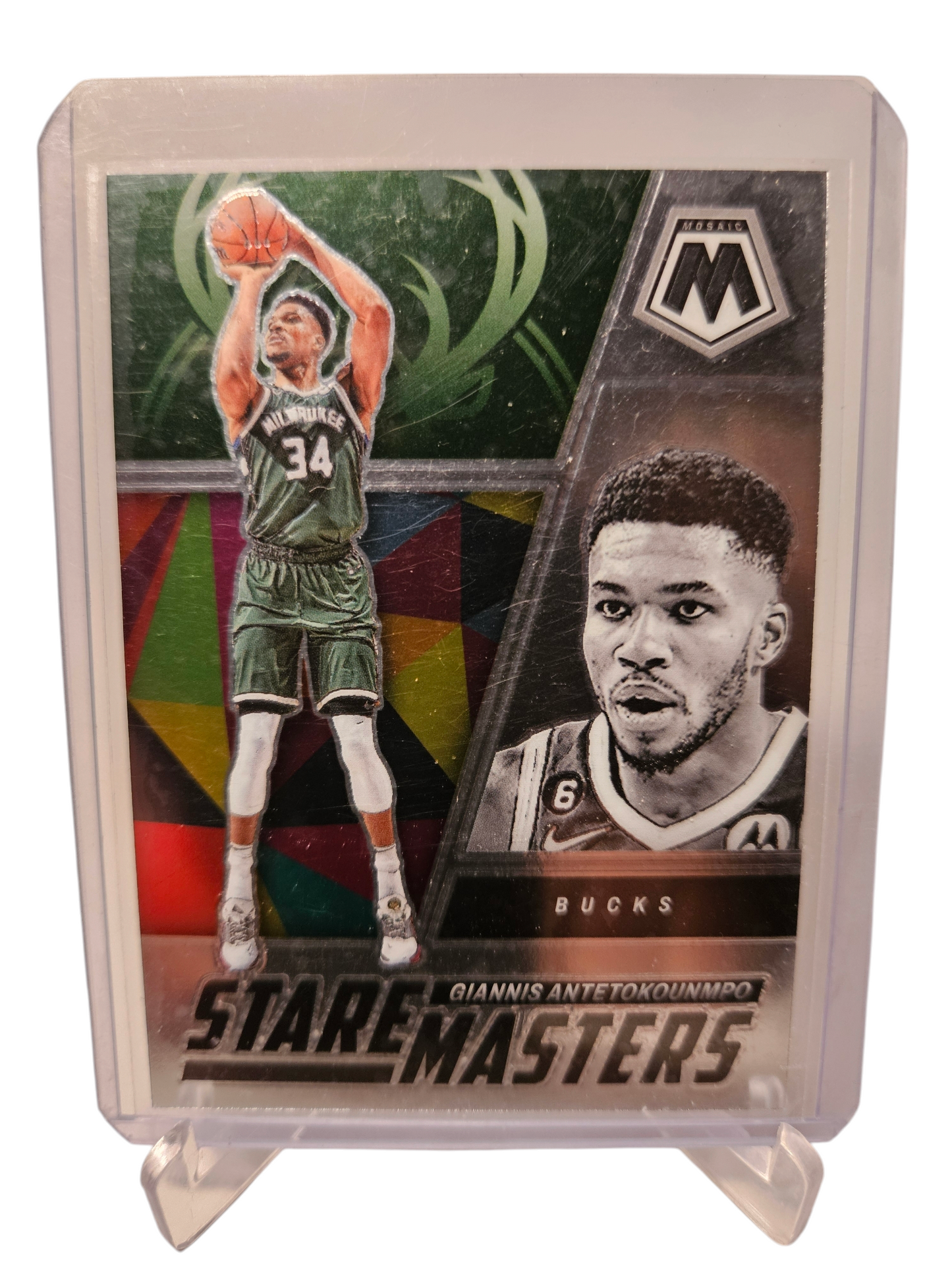 2022-23 Panini Mosaic #6 Giannis Antetokounmpo Stare Masters