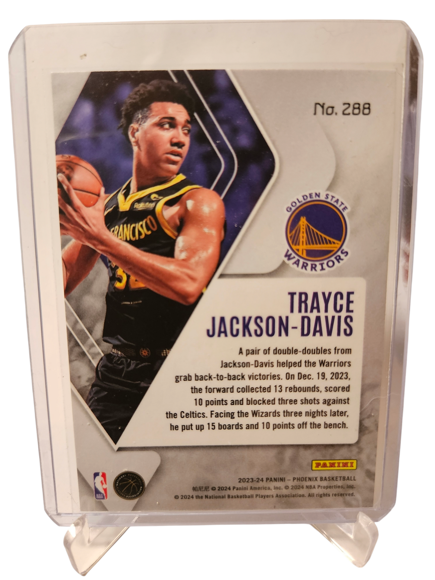 2023-24 Panini Phoenix #288 Trayce Jackson-Davis Rookie Card