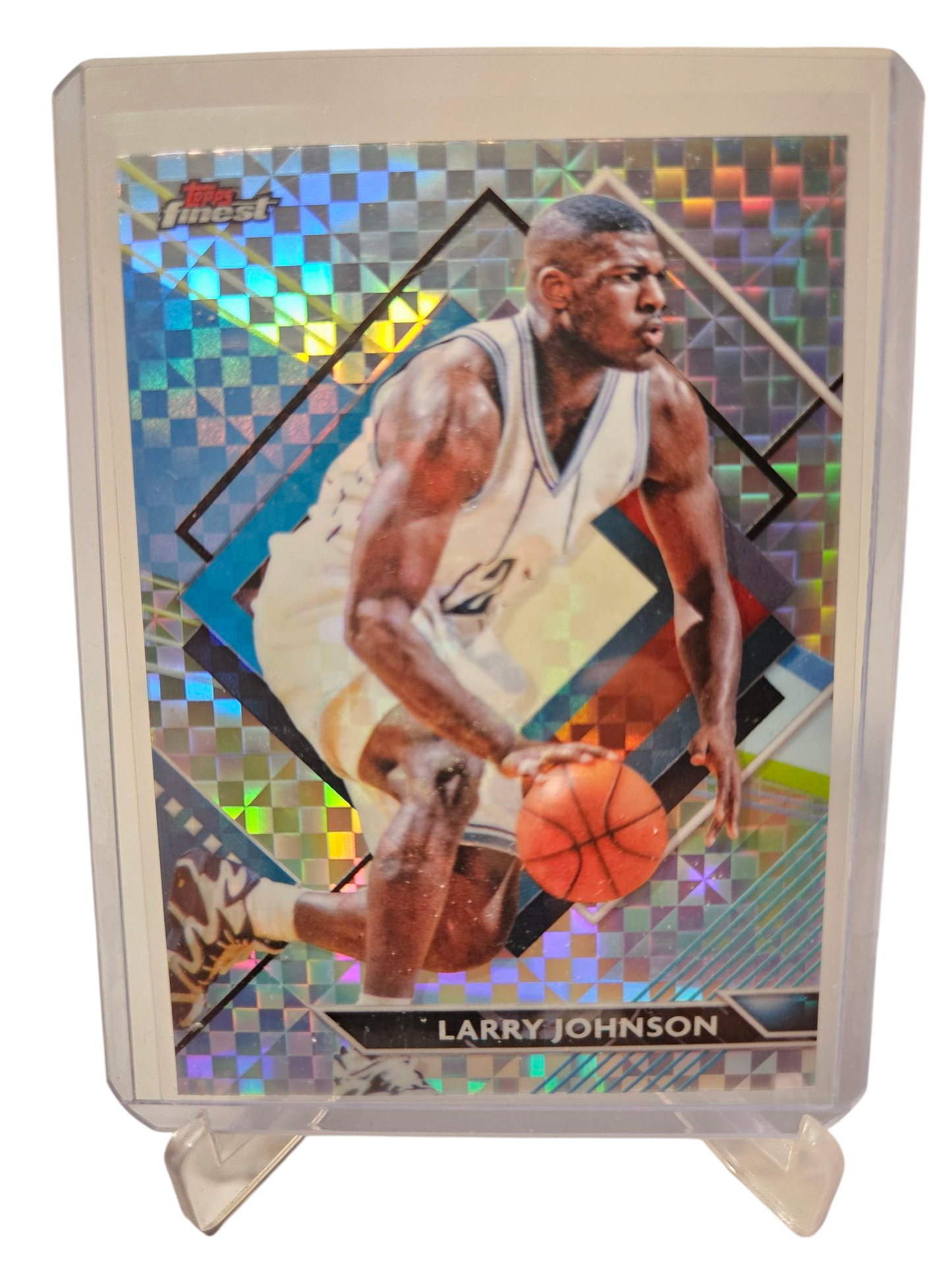 2023-24 Topps Finest #263 Rare Larry Johnson Checker Board