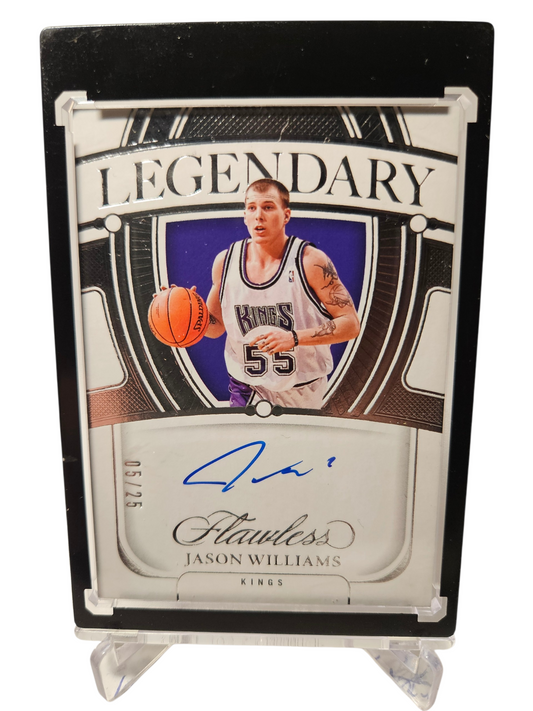 2023-24 Panini Flawless #LS-JWL Jason Williams (White Chocolate) Lengendary On Card Autograph 05/25