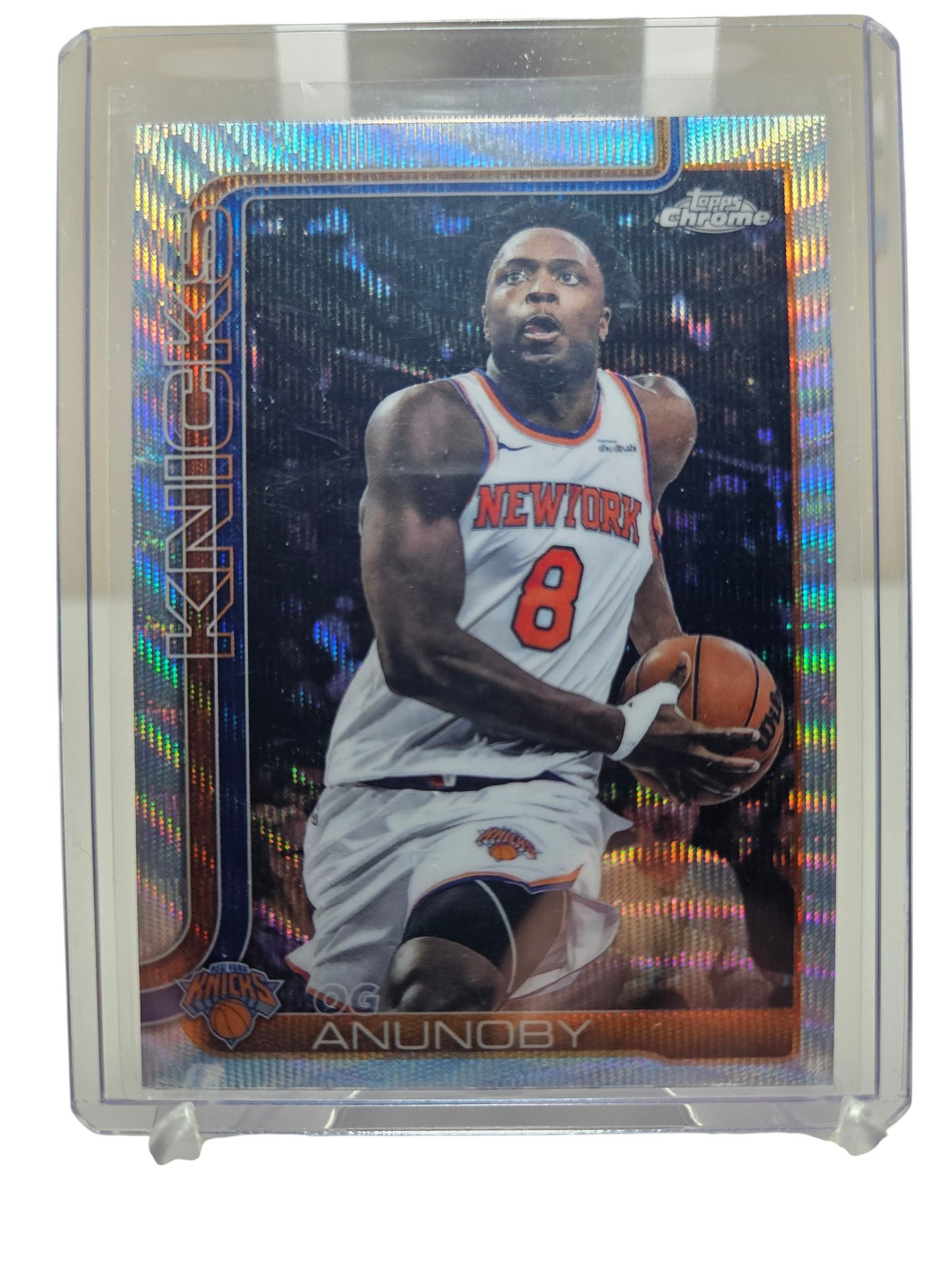 2025-26 Topps Chrome #131 OG Anunoby Silver Wave Refractor