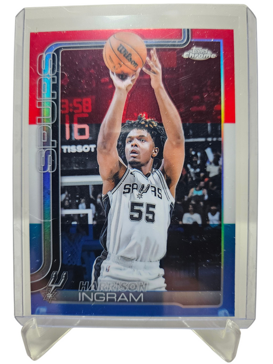 2025-26 Topps Chrome #222 Harrison Ingram Red White Blue Refractor