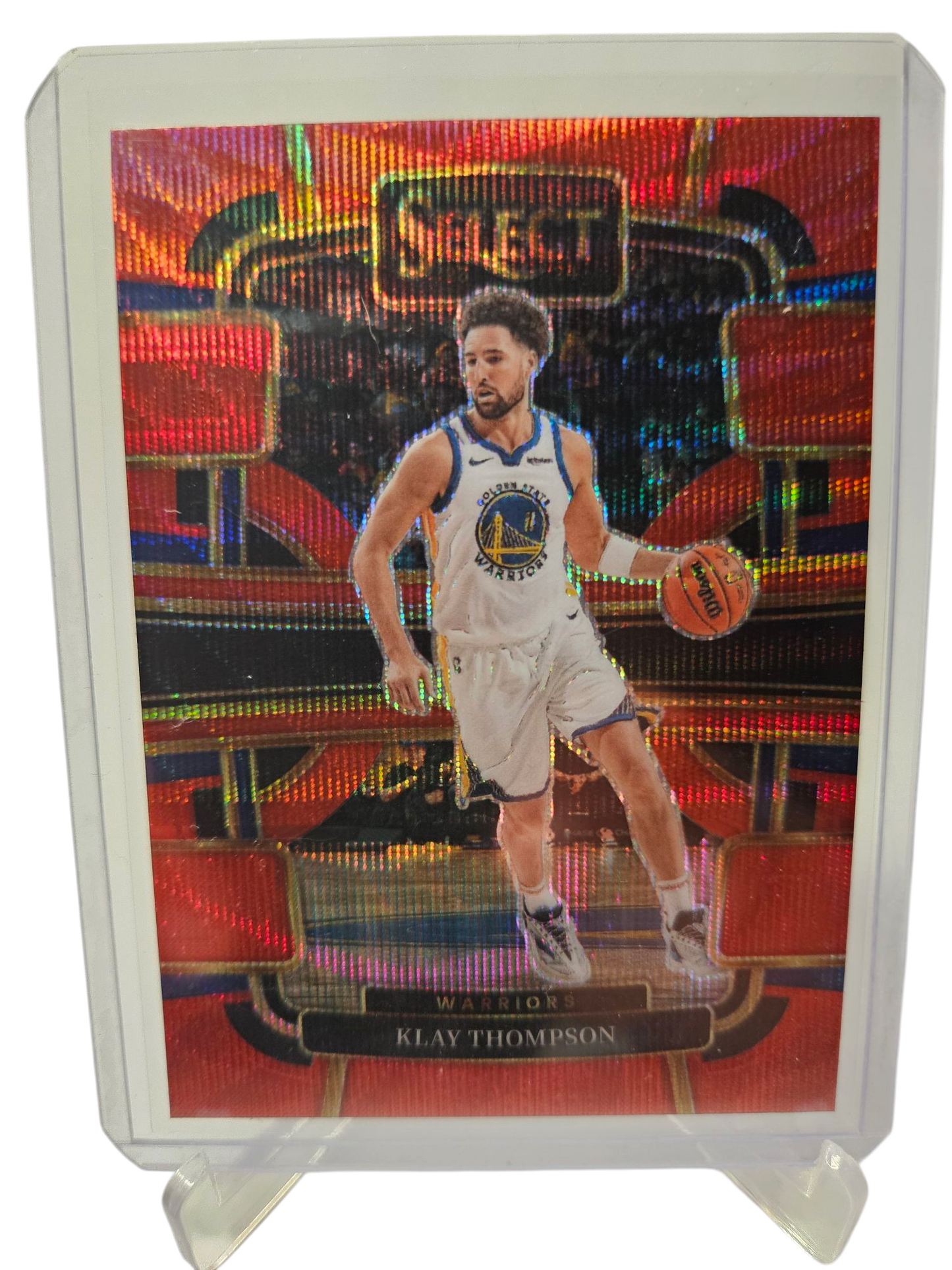 2023-24 Panini Select #3 Klay Thompson Red Wave Prizm