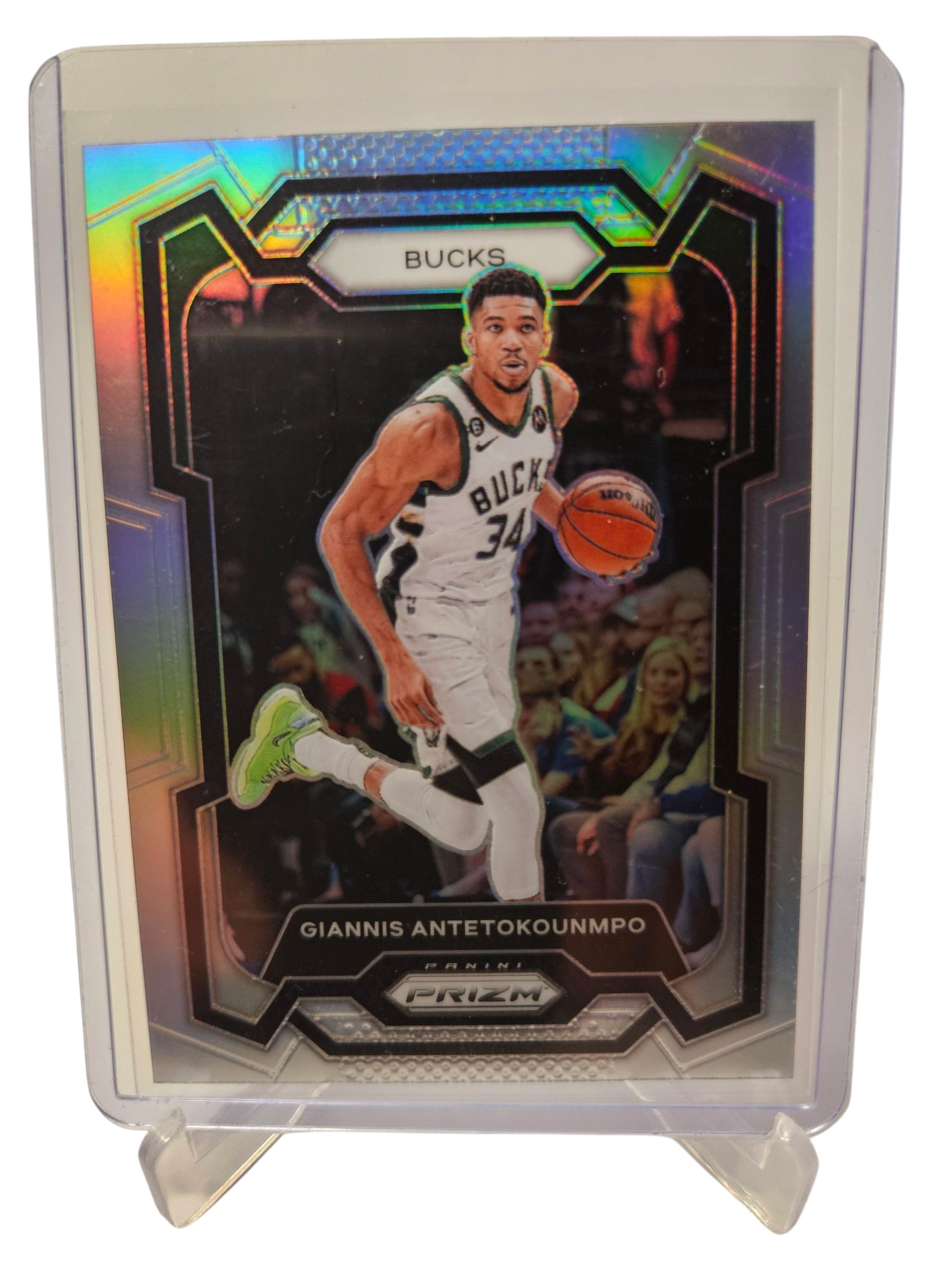 2023-24 Panini Prizm #103 Giannis Antetokounmpo Silver Prizm