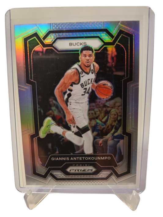 2023-24 Panini Prizm #103 Giannis Antetokounmpo Silver Prizm