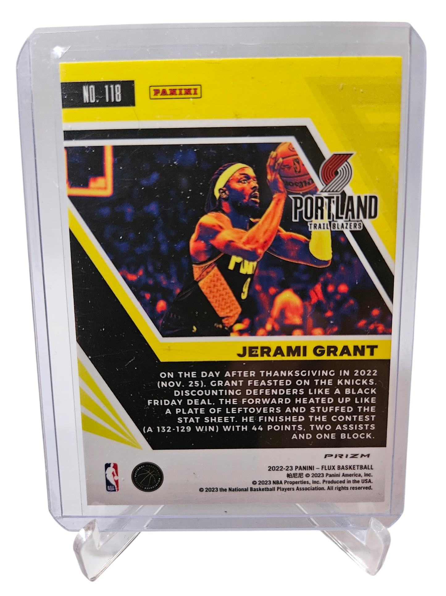 2022-23 Panini Flux #118 Jerami Grant Silver Prizm