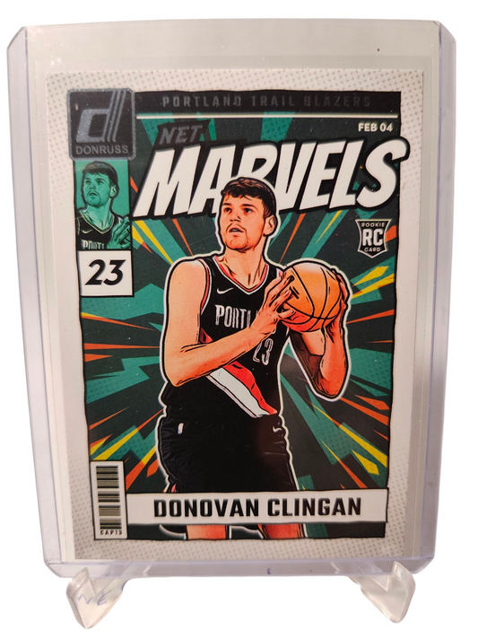 2024-25 Panini Donruss #1 Donovan Clingan Rookie Card Net Marvels