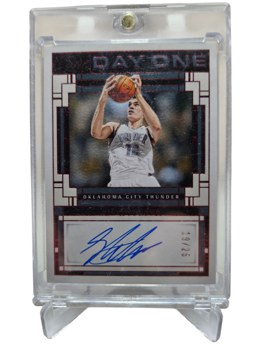 2022-24 Panini One And One #Day-Sad Steven Adams Day One Red On Card Autograph 19/25