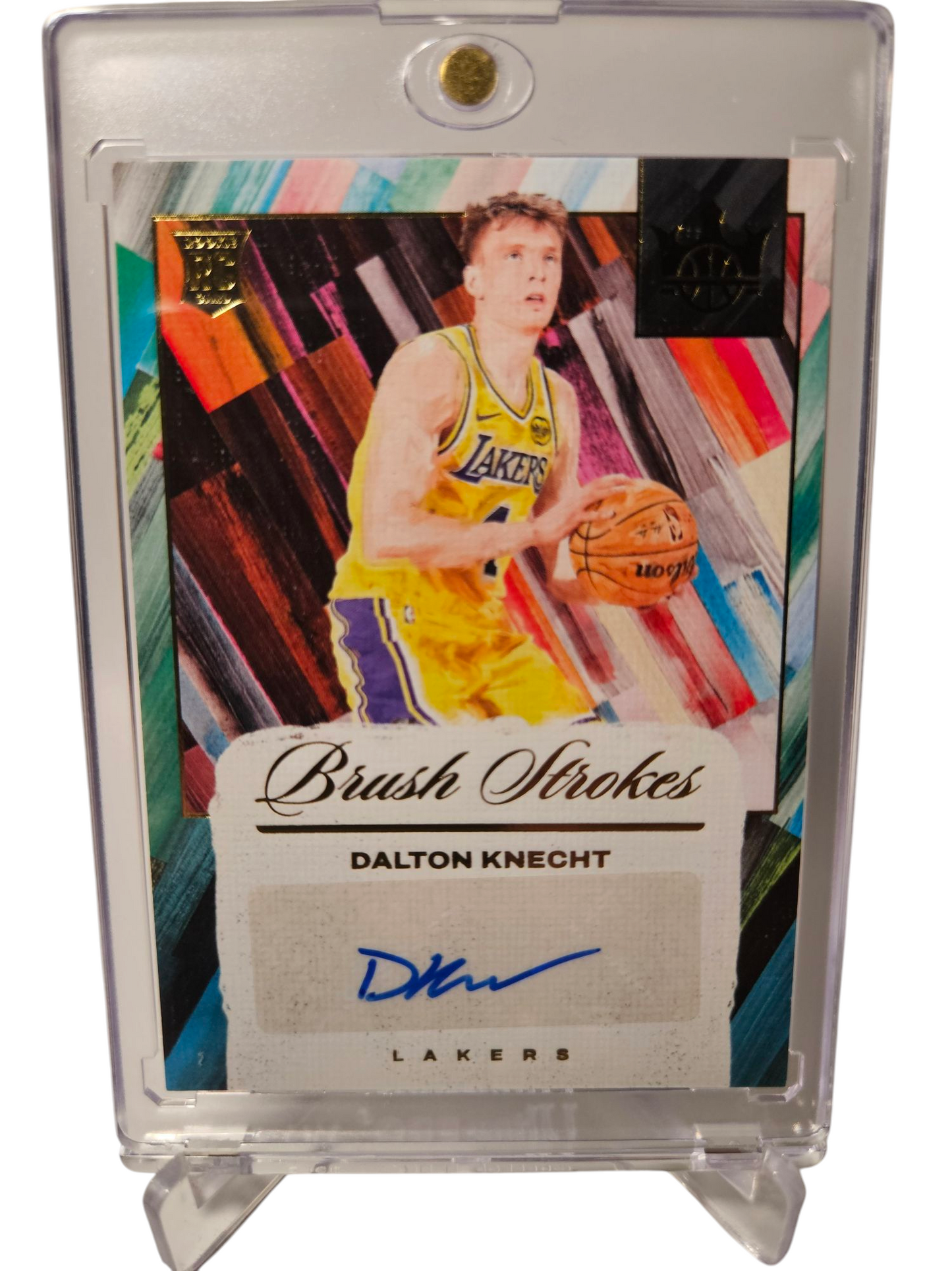 2024-25 Panini Court Kings #BR-KNT Dalton Knecht Rookie Card Brush Strokes Autograph 25/99
