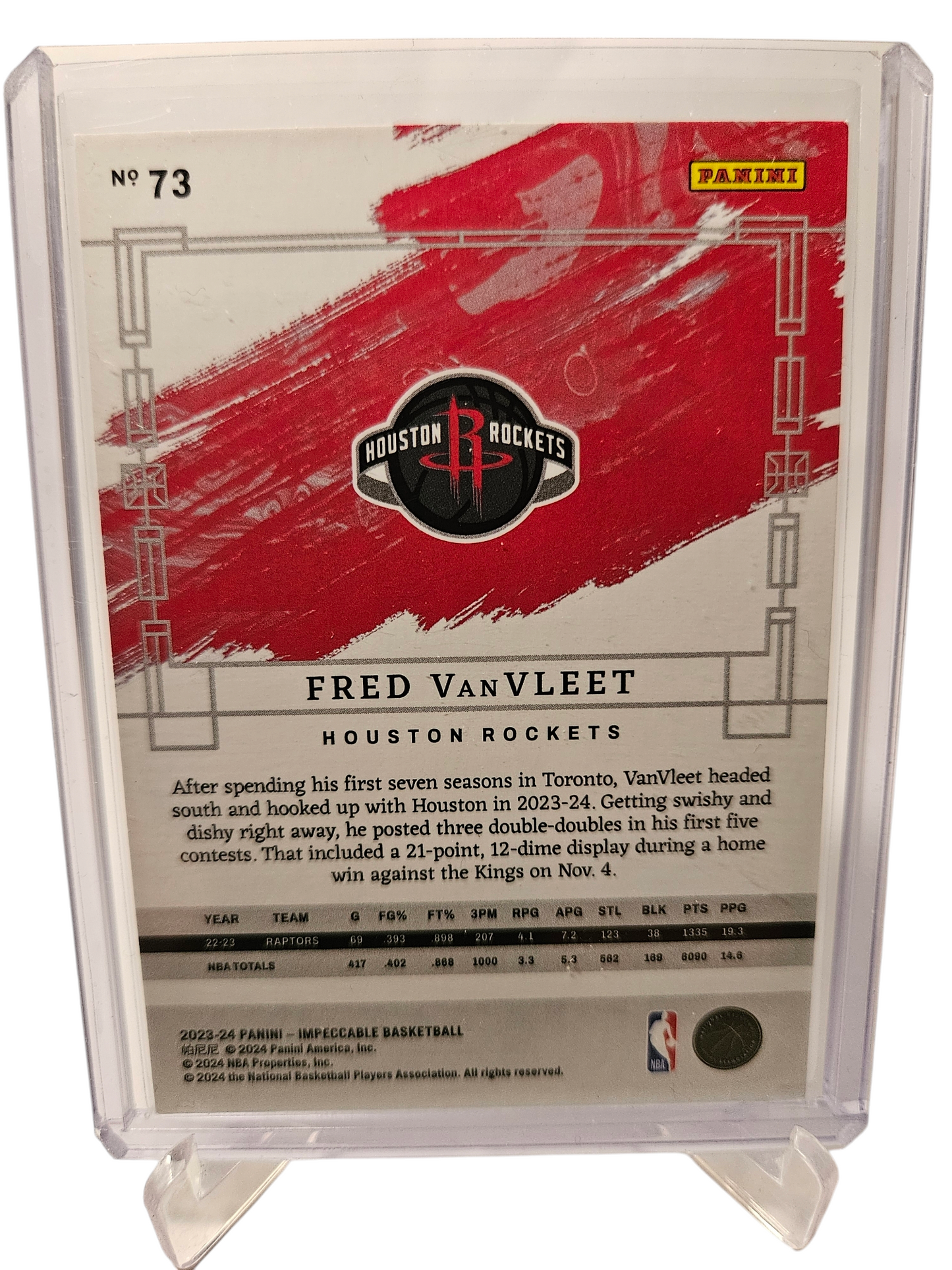 2023-24 Panini Impeccable #73 Fred VanVleet