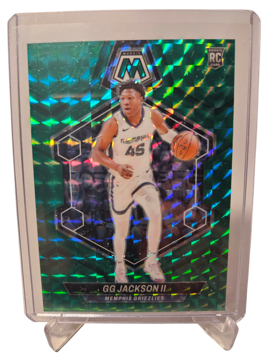 2023-24 Panini Mosaic #228 GG Jackson II Rookie Card Green Mosaic Prizm 63/75