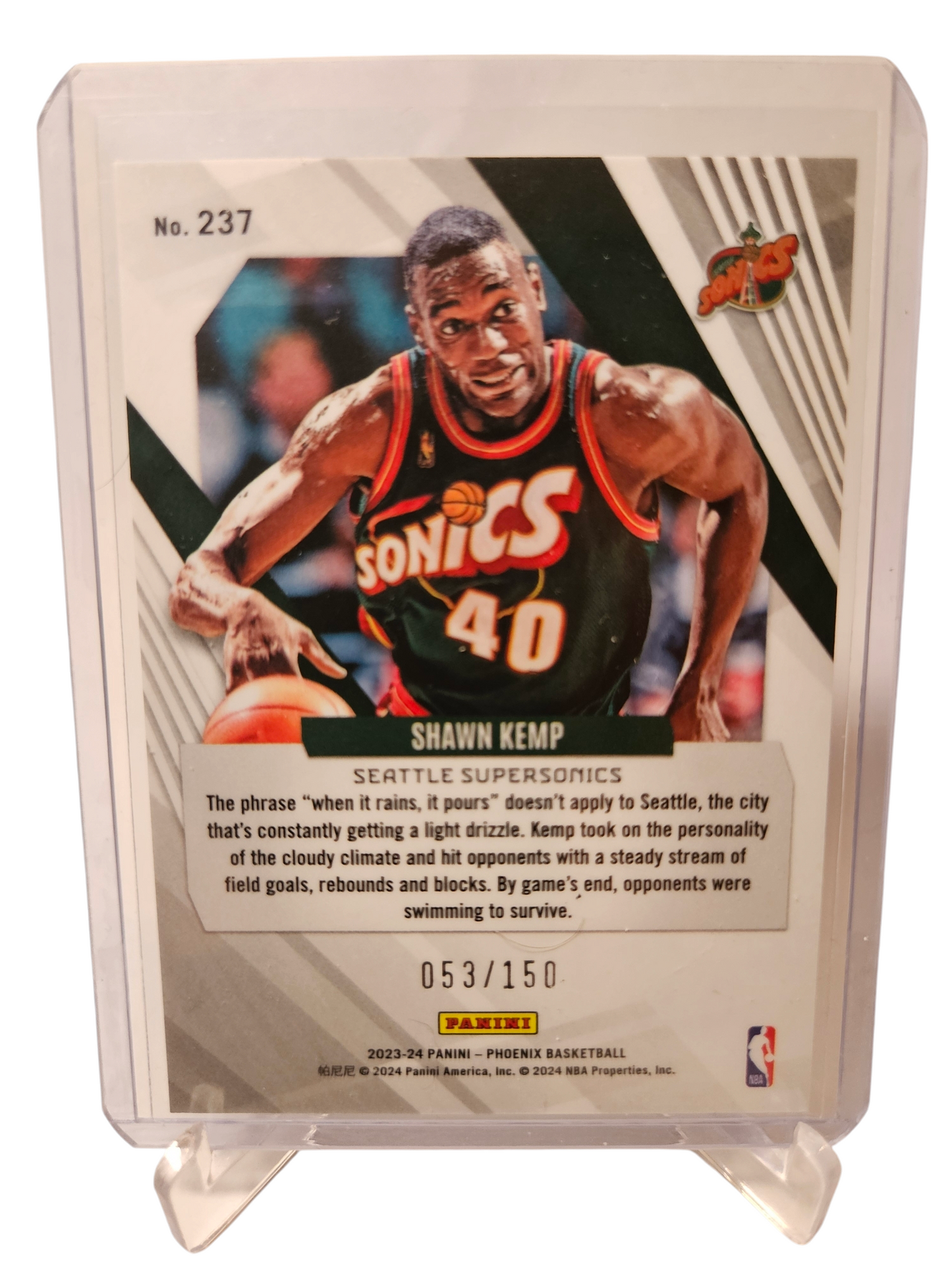 2023-24 Panini Phoenix #237 Shawn Kemp Purple 053/150