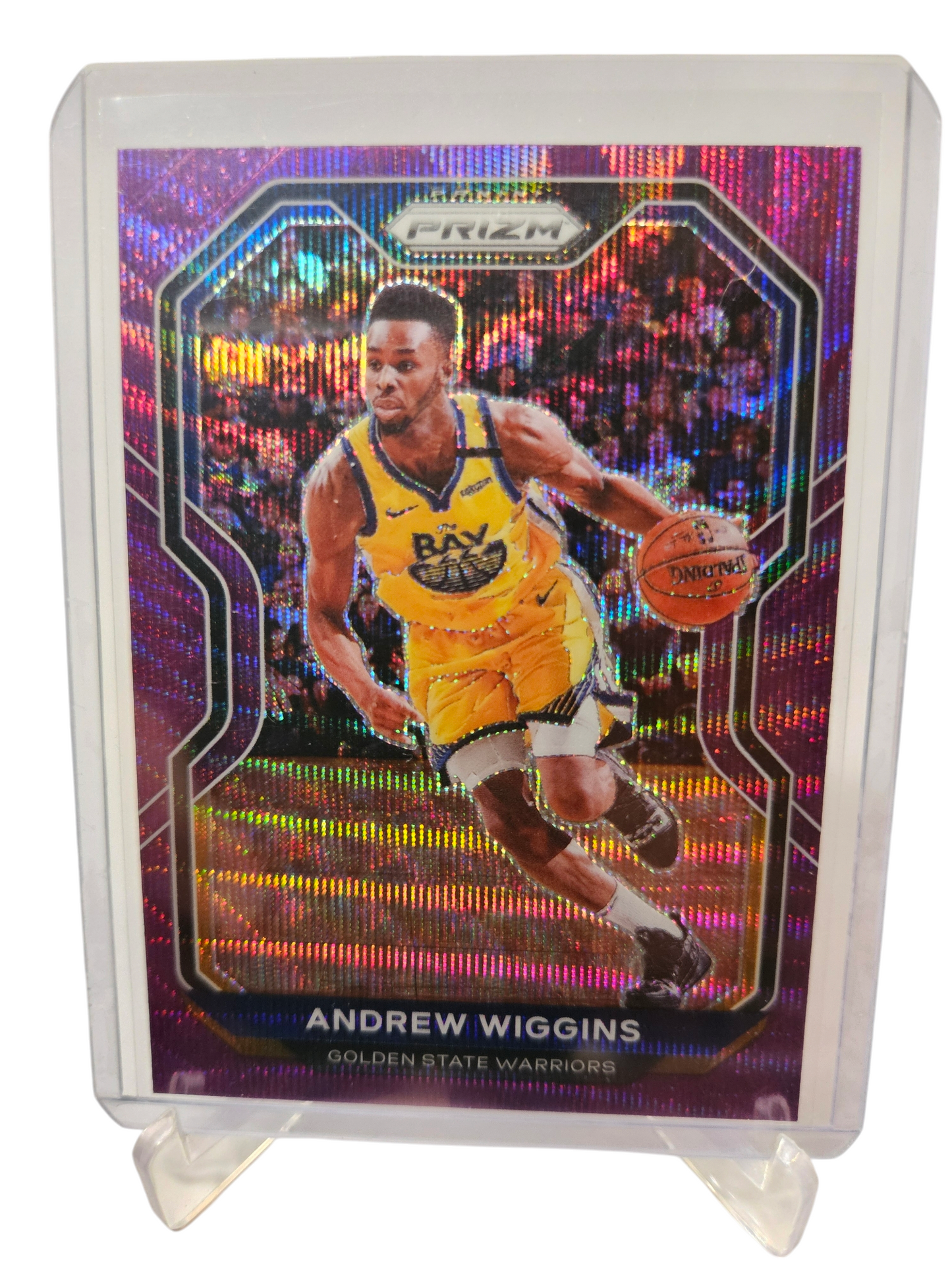 2020-21 Panini Prizm #132 Andrew Wiggins Purple Wave Prizm