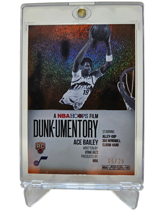 2025-26 Topps Hoops #D-14 Ace Bailey Rookie Card Dunk-Umentory Orange 05/25