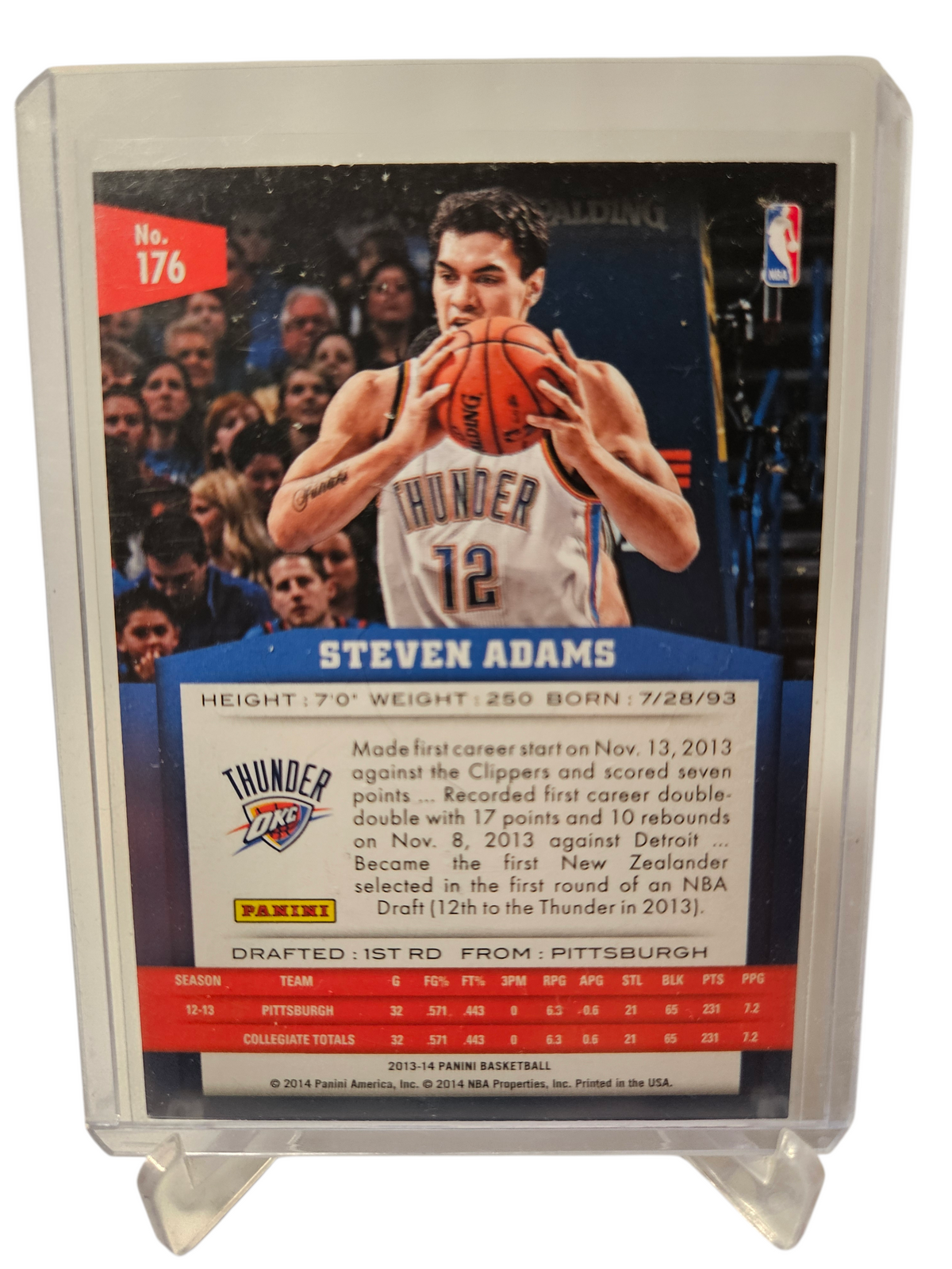 2013-14 Panini #176 Steven Adams Rookie Card