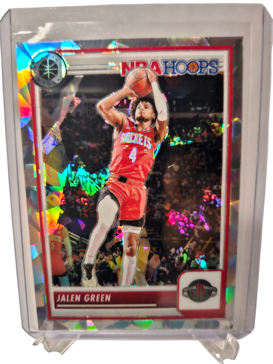 2023-24 Panini Hoops Premium Stock #5 Jalen Green Silver Cracked Ice Prizm