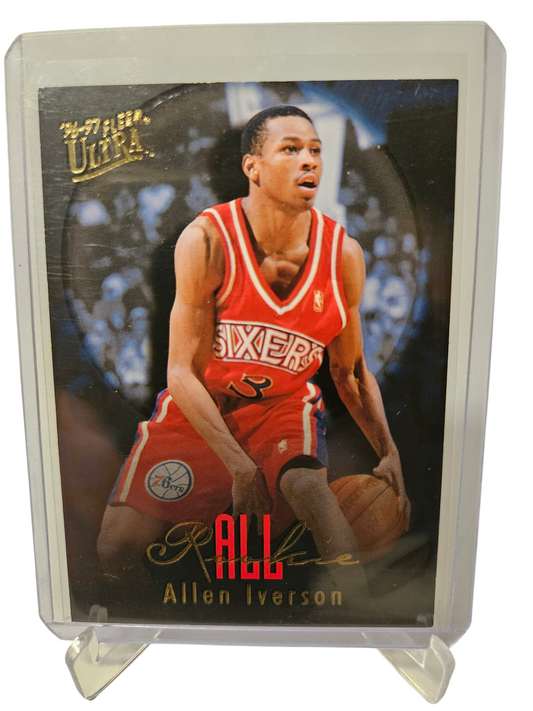 1996-97 Fleer Ultra #7 of 15 Allen Iverson Rookie Card All Rookie