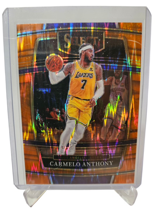 2021-22 Panini Select #31 Carmelo Anthony Orange Flash Prizm