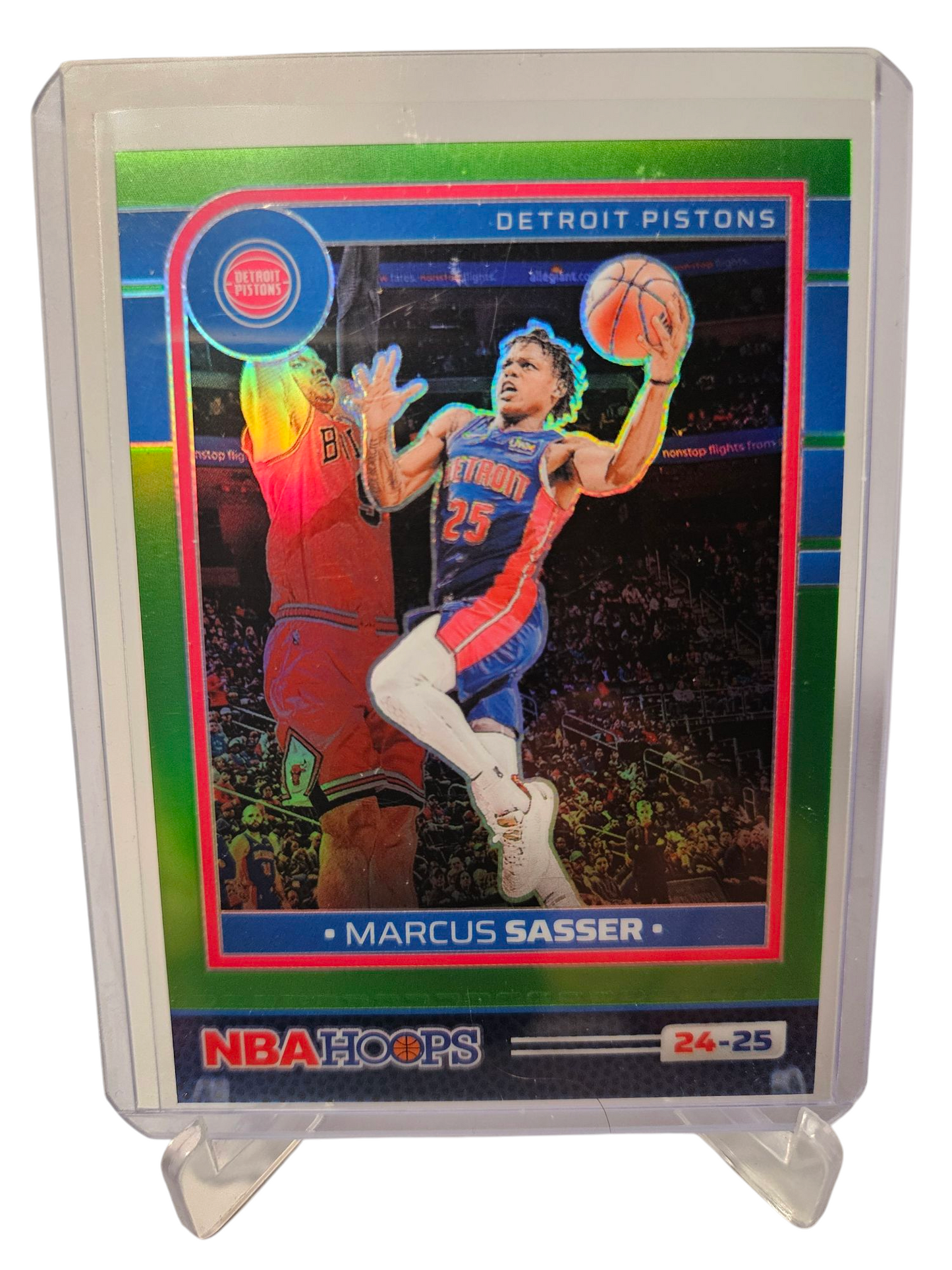 2024-25 Panini Hoops #125 Marcus Sasser Lime Green Holo 142/149