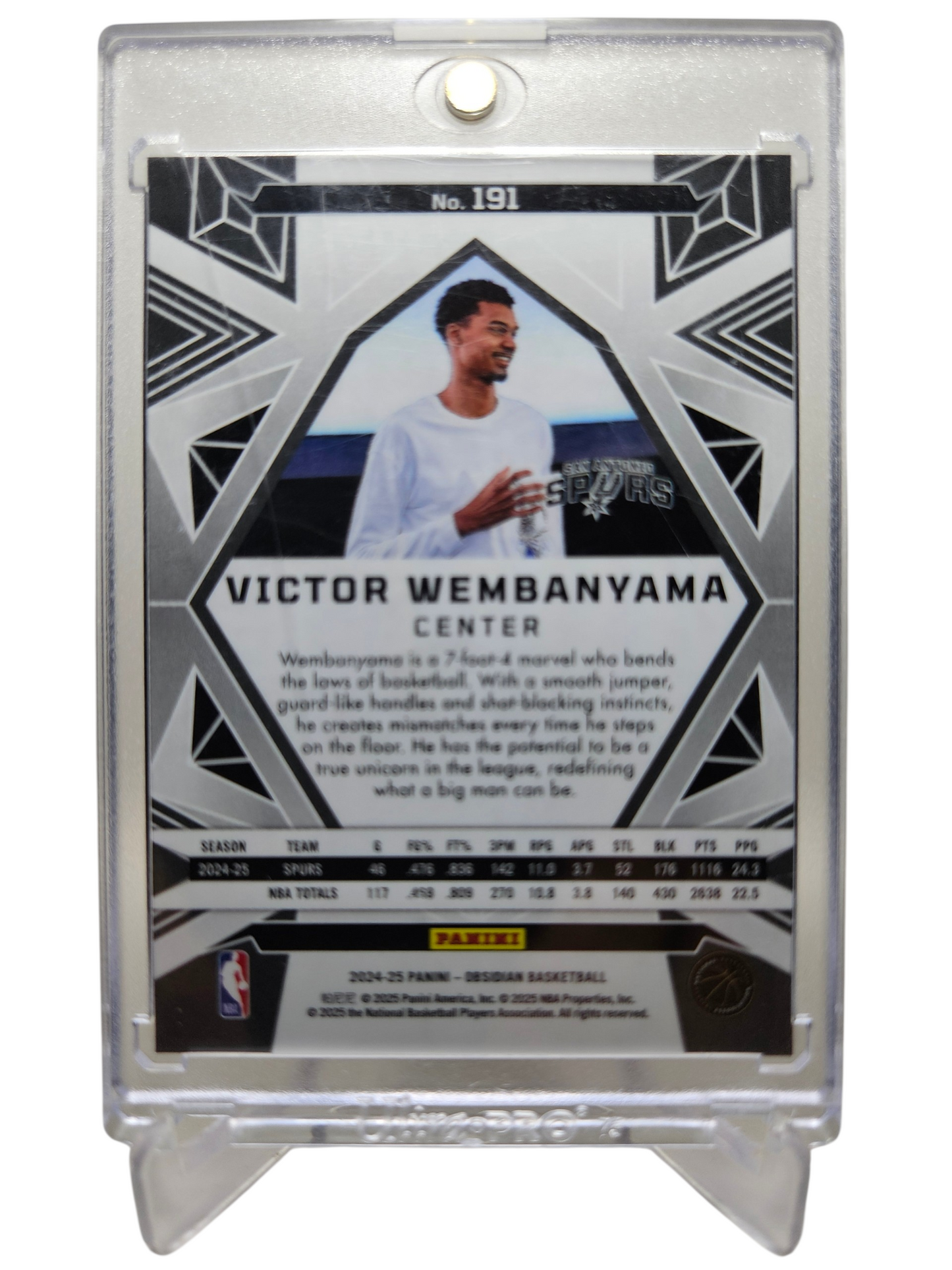 2024-25 Panini Obsidian #191 Victor Wembanyama