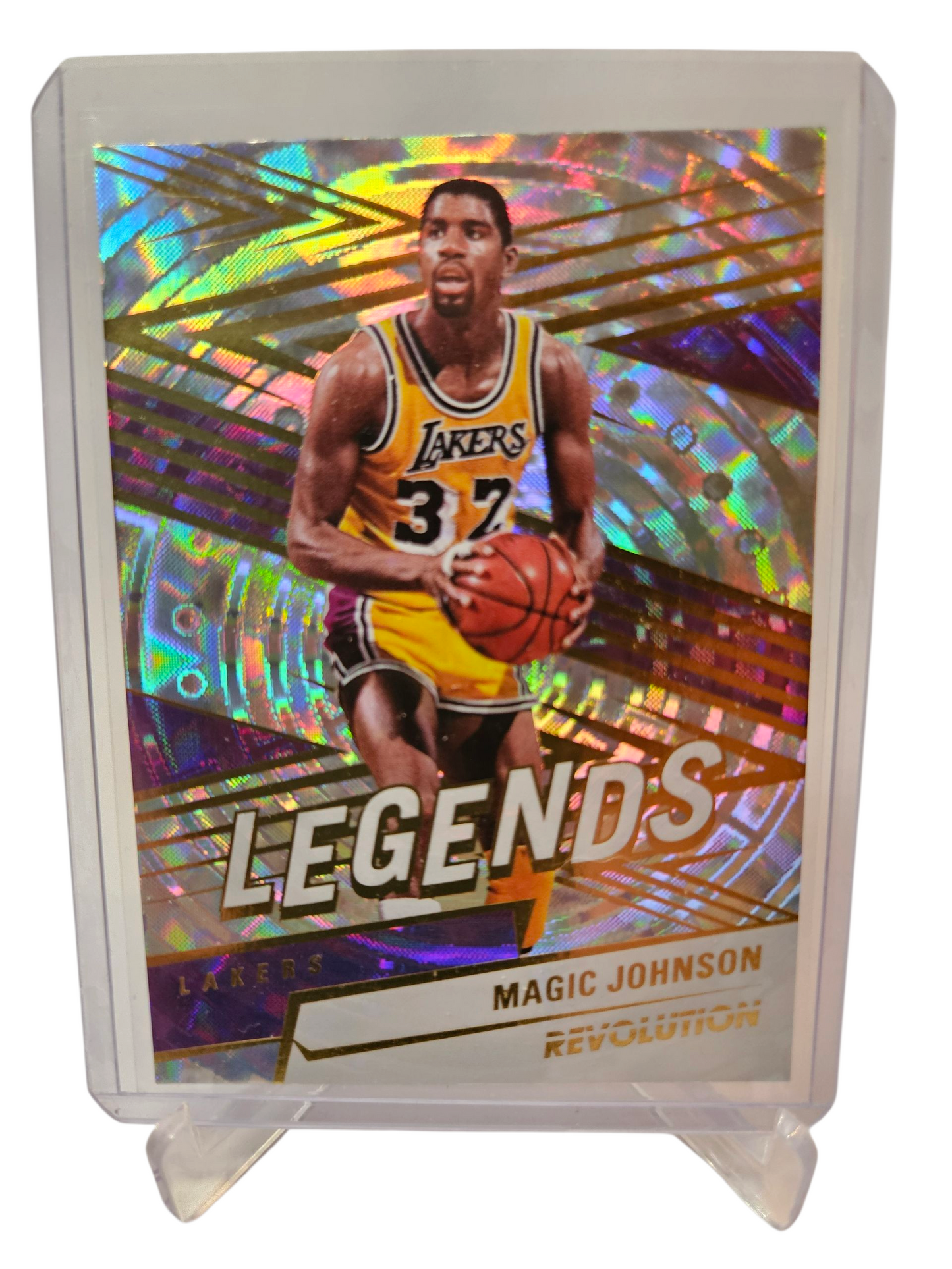 2024-25 Panini Revolution #155 Magic Johnson Legends Fractal