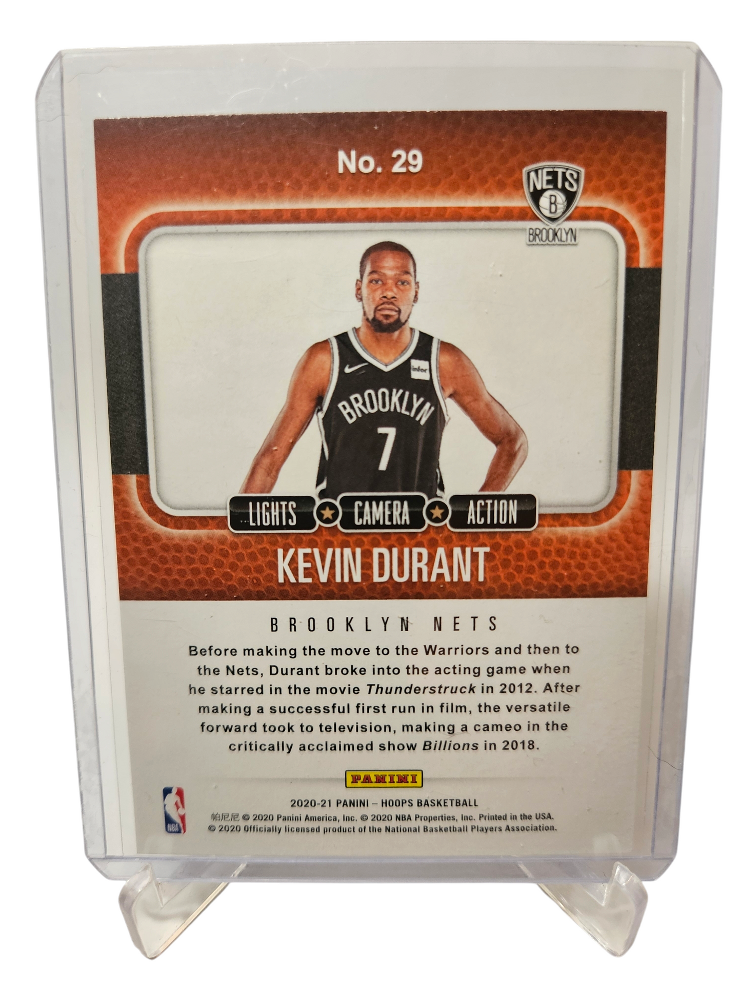 2020-21 Panini Hoops #29 Kevin Durant Lights Camera Action