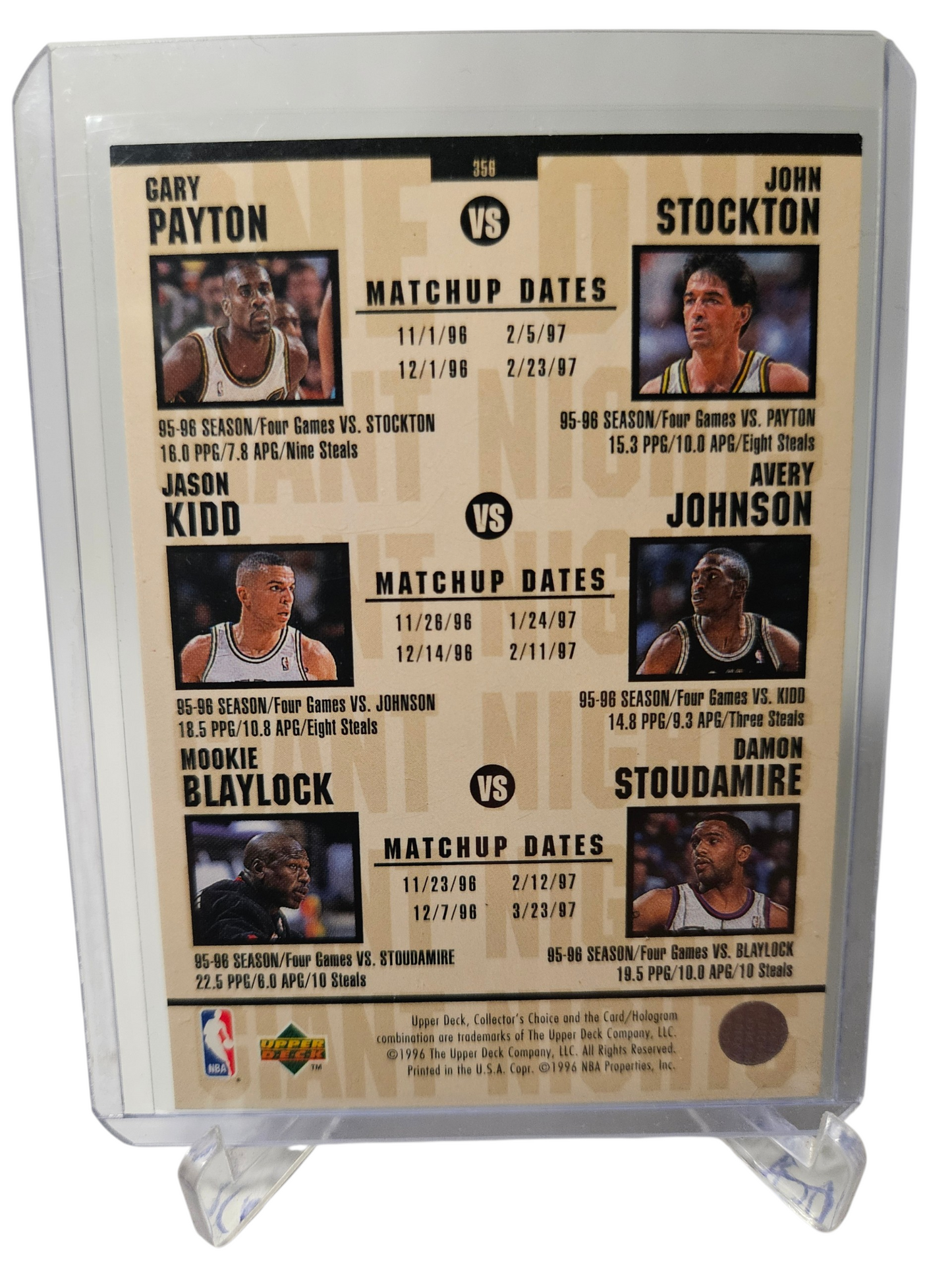 1996 Upperdeck #356 Anfernee Hardaway vs Michael Jordan One on One 1996-97