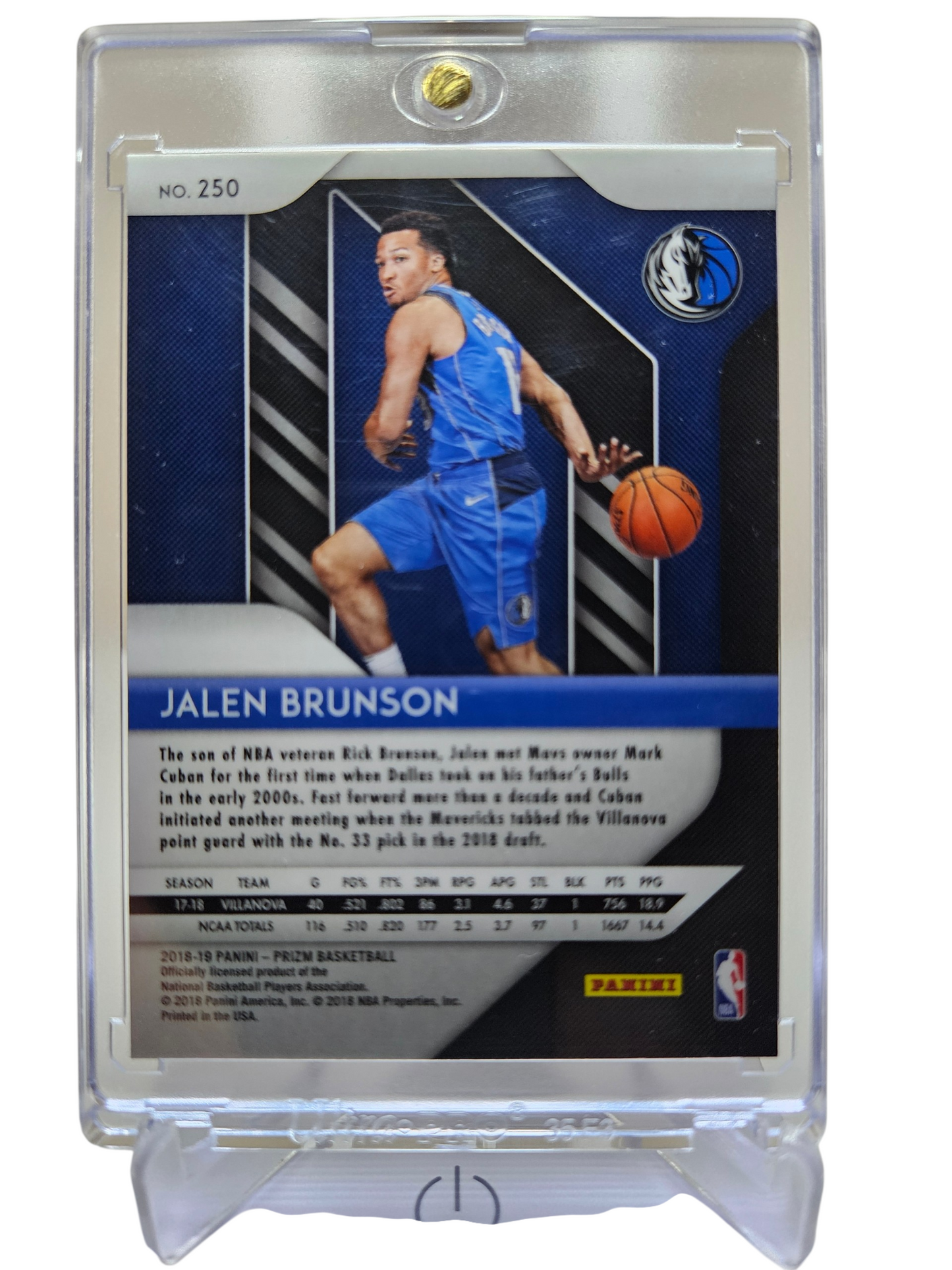 2018-19 Panini Prizm #250 Jalen Brunson Rookie Card