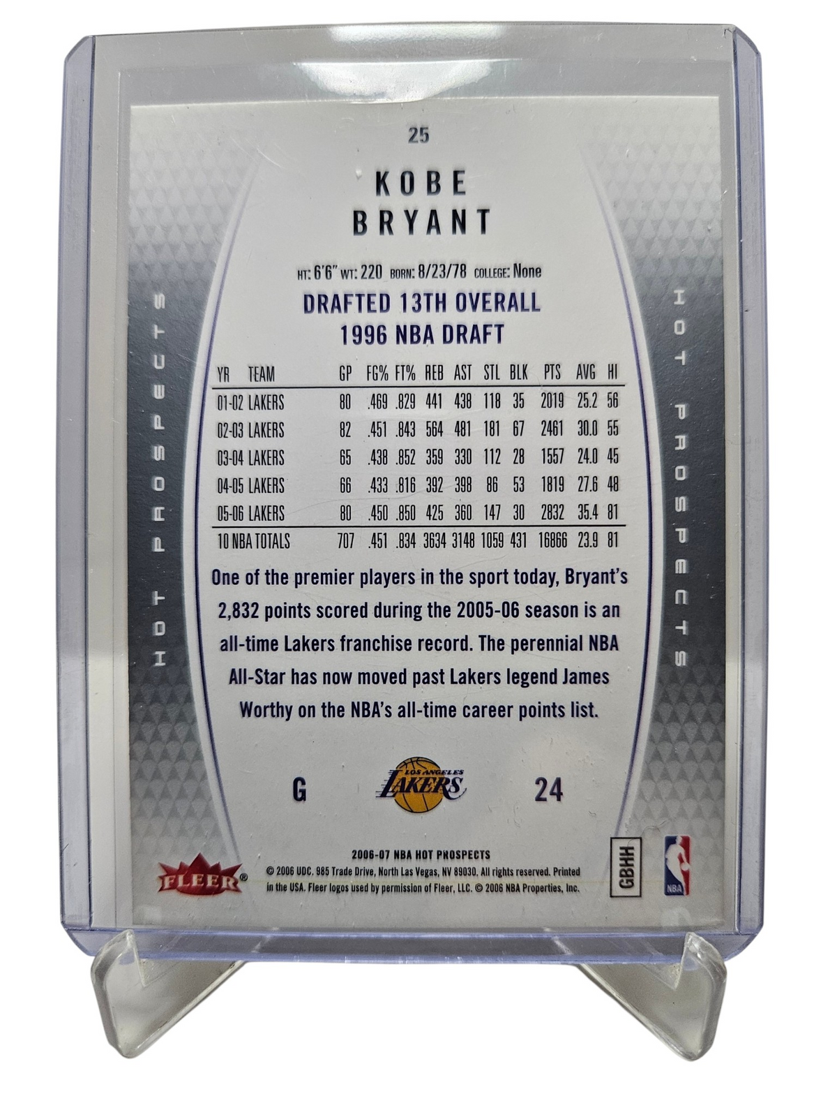 2006-07 Upper Deck #25 Kobe Bryant Hot Prospects