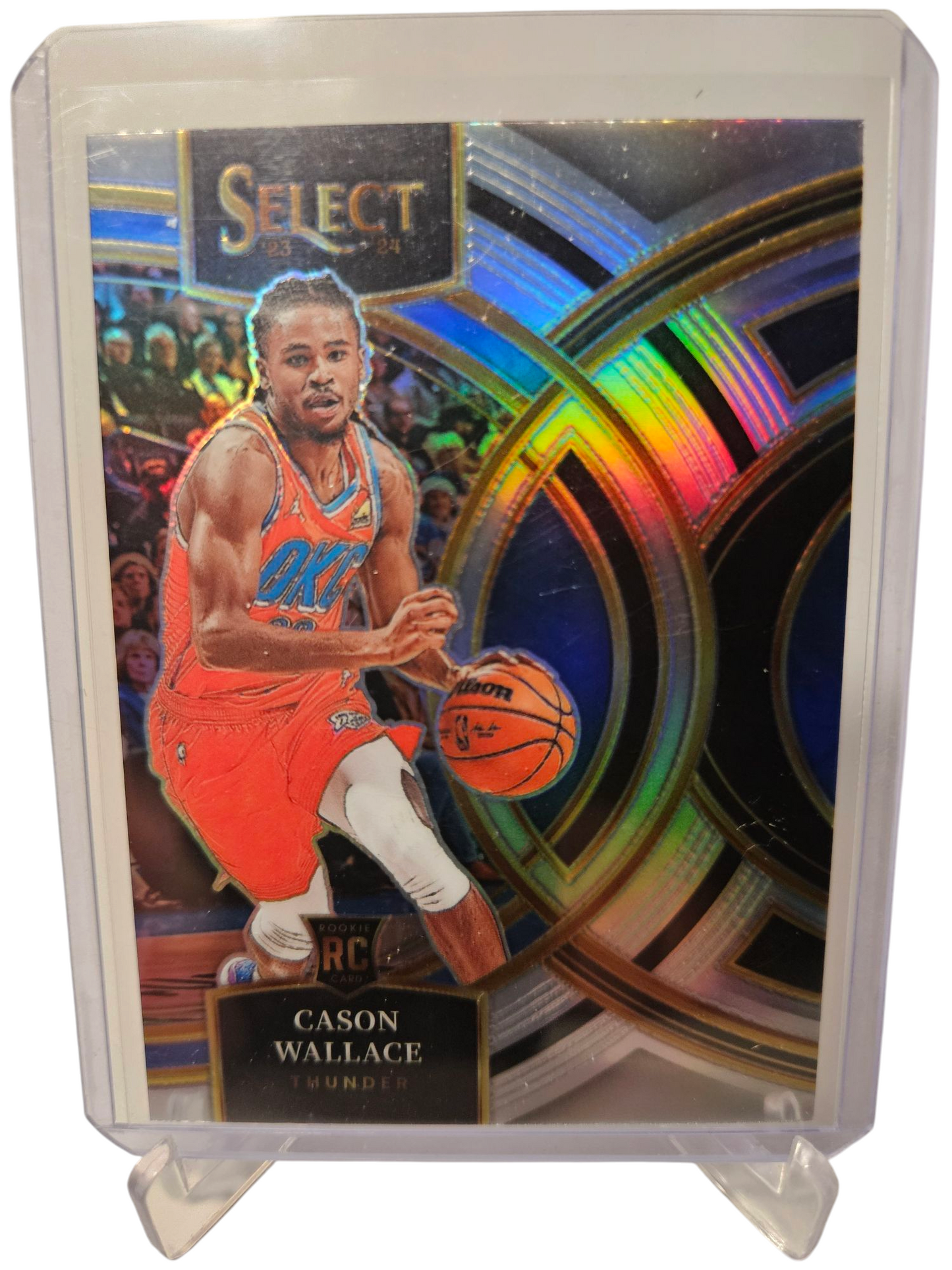 2023-24 Panini Select #103 Cason Wallace Rookie Card Premier Level Silver Holo