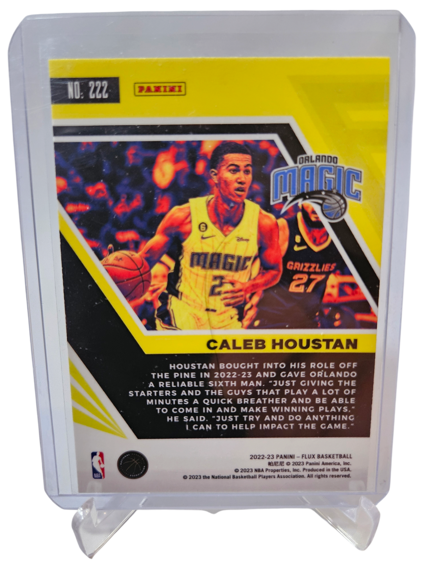 2022-23 Panini Flux #222 Caleb Houston Rookie Card