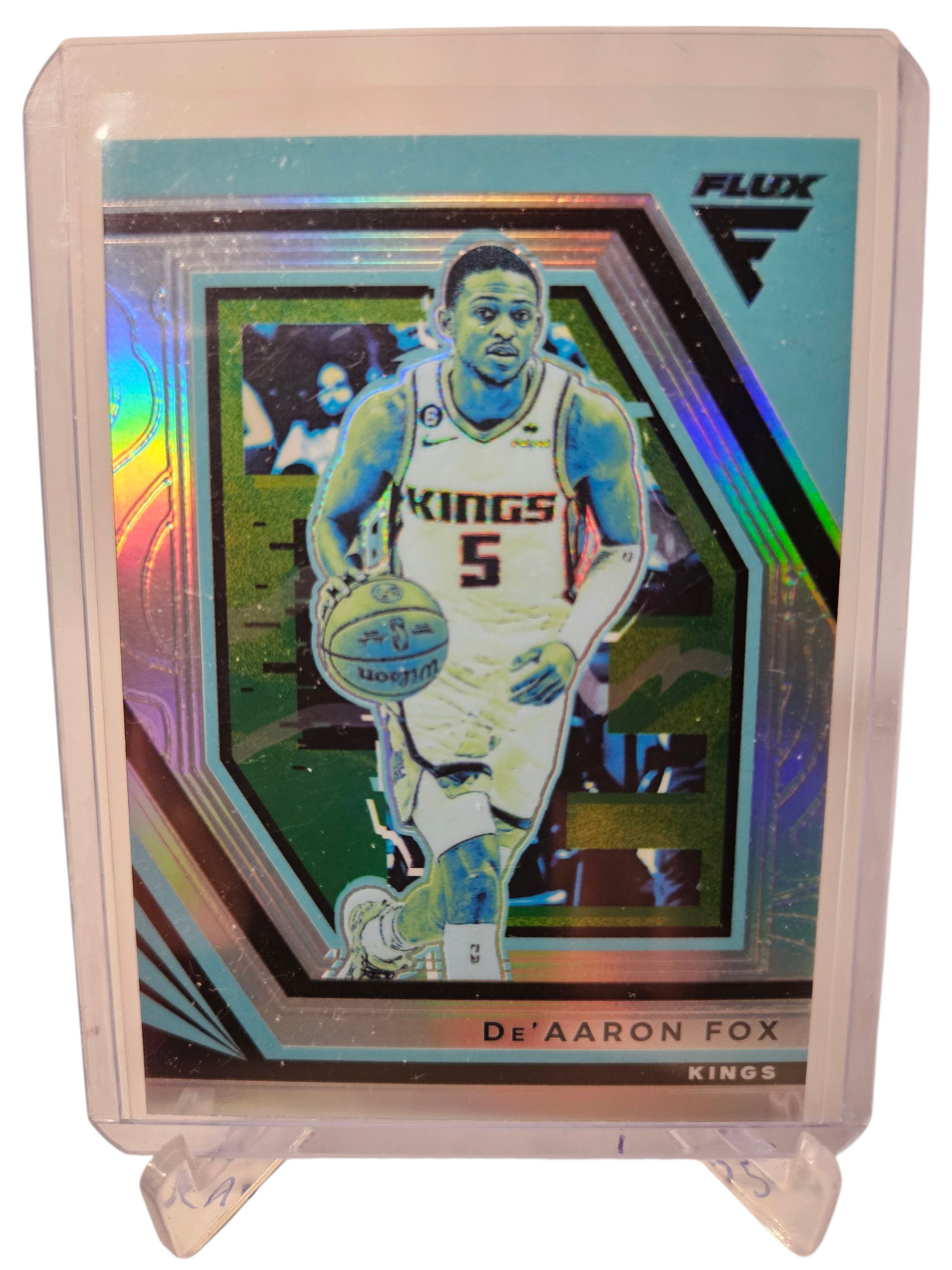 2022-23 Panini Flux #93 De'Aaron Fox Silver Prizm