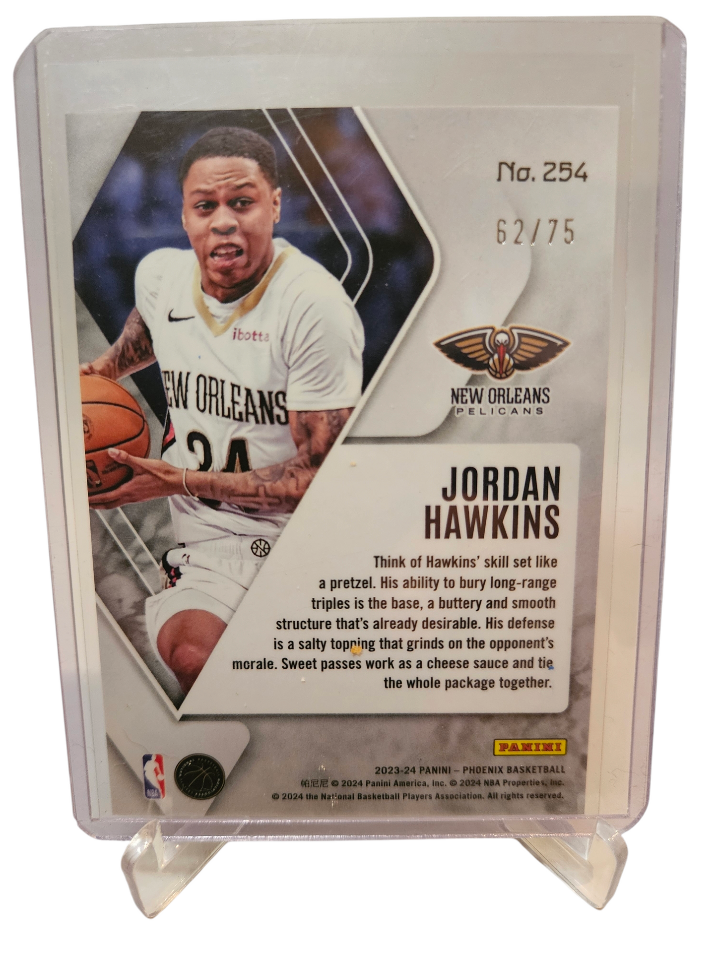 2023-24 Panini Phoenix #254 Jordan Hawkins Rookie Card 62/75