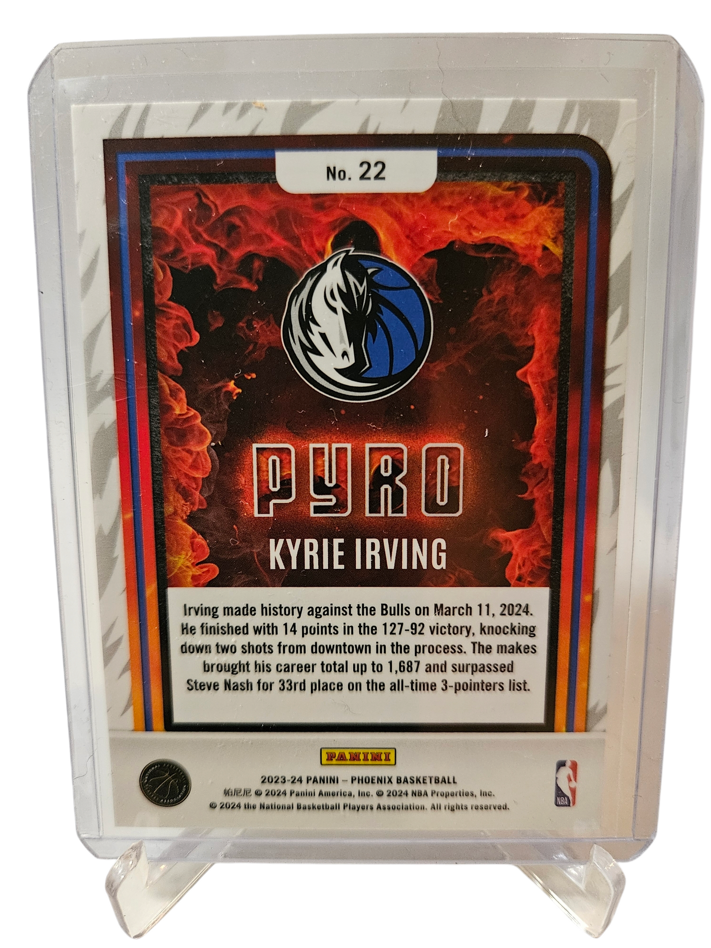 2023-24 Panini Phoenix #22 Kyrie Irving Pyro