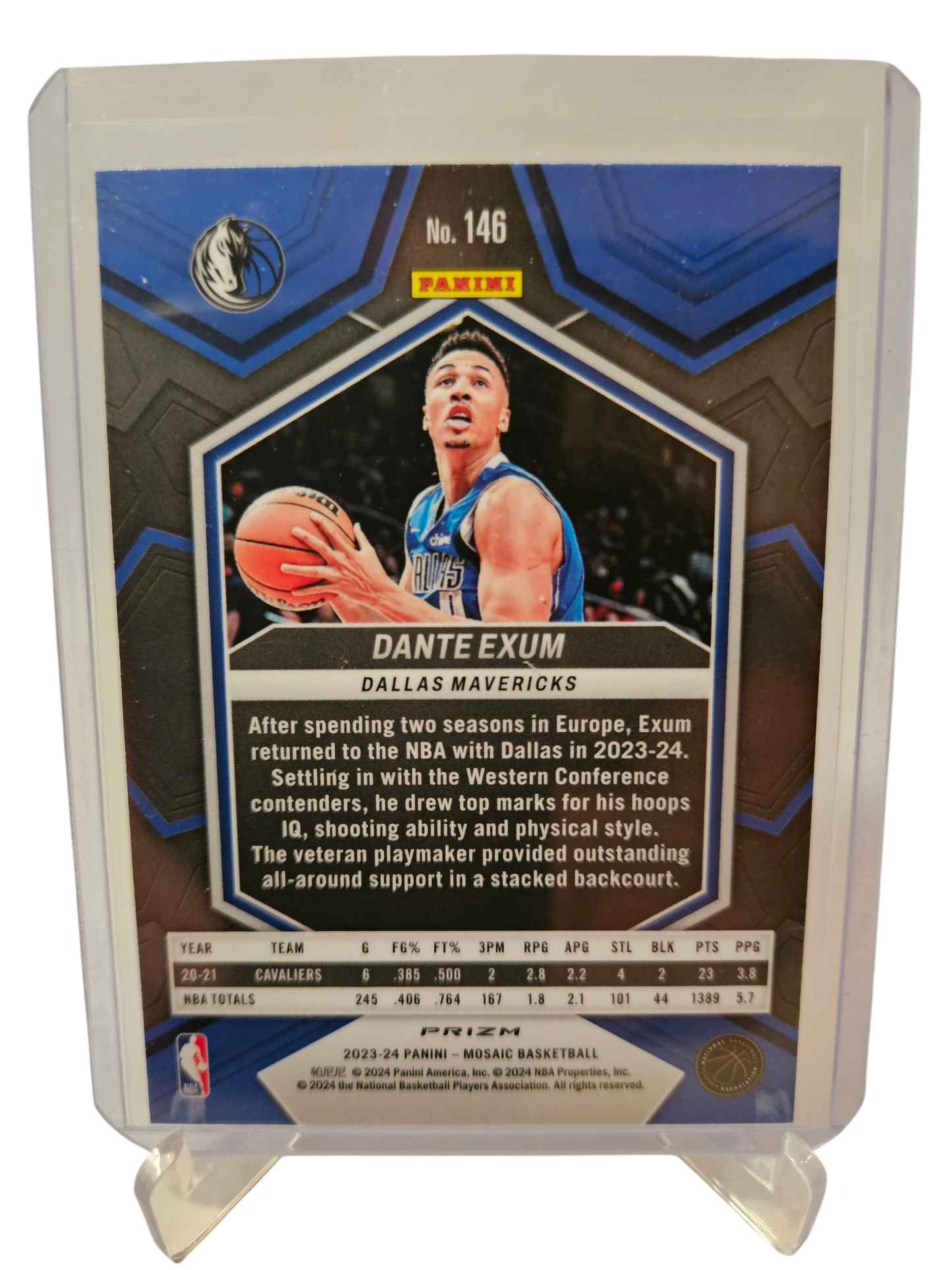 2023-24 Panini Mosaic #146 Dante Exum Fastbreak Prizm