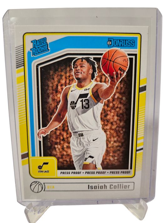 2024-25 Panini Donruss #237 Isaiah Collier Rated Rookie Press Proof