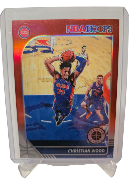 2019-20 Panini Hoops Premium Stock #64 Christian Wood Red Prizm