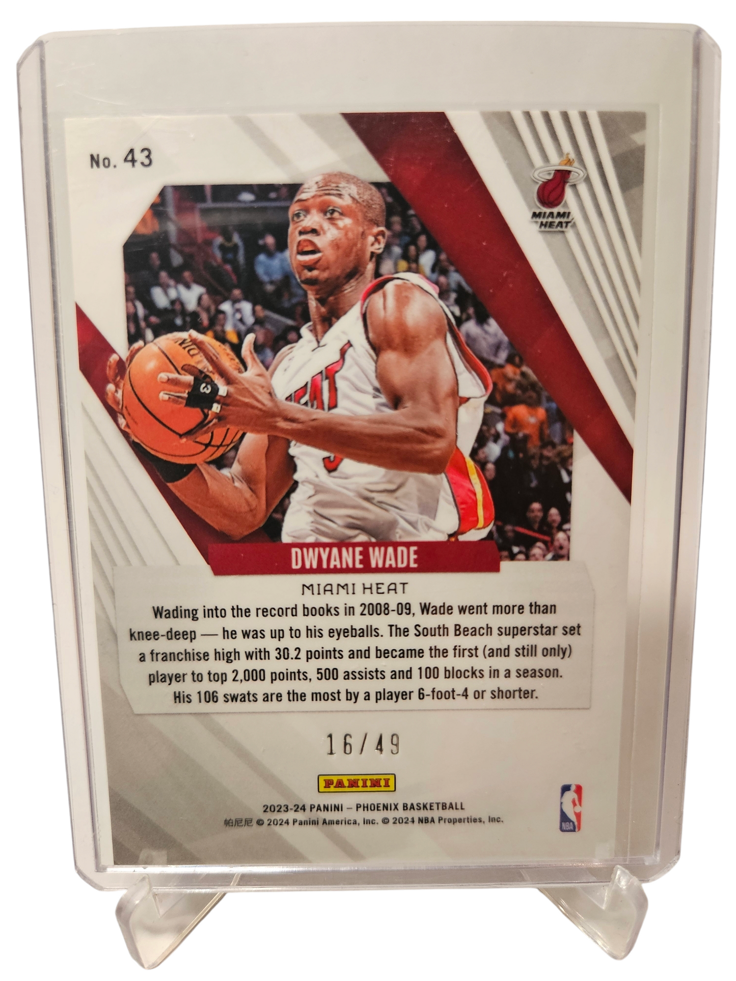 2023-24 Panini Phoenix #43 Dwyane Wade Yellow Gold 16/49