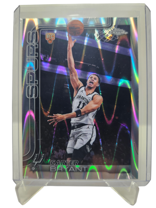 2025-26 Topps Chrome #164 Carter Bryant Rookie Card Ray Wave Refractor