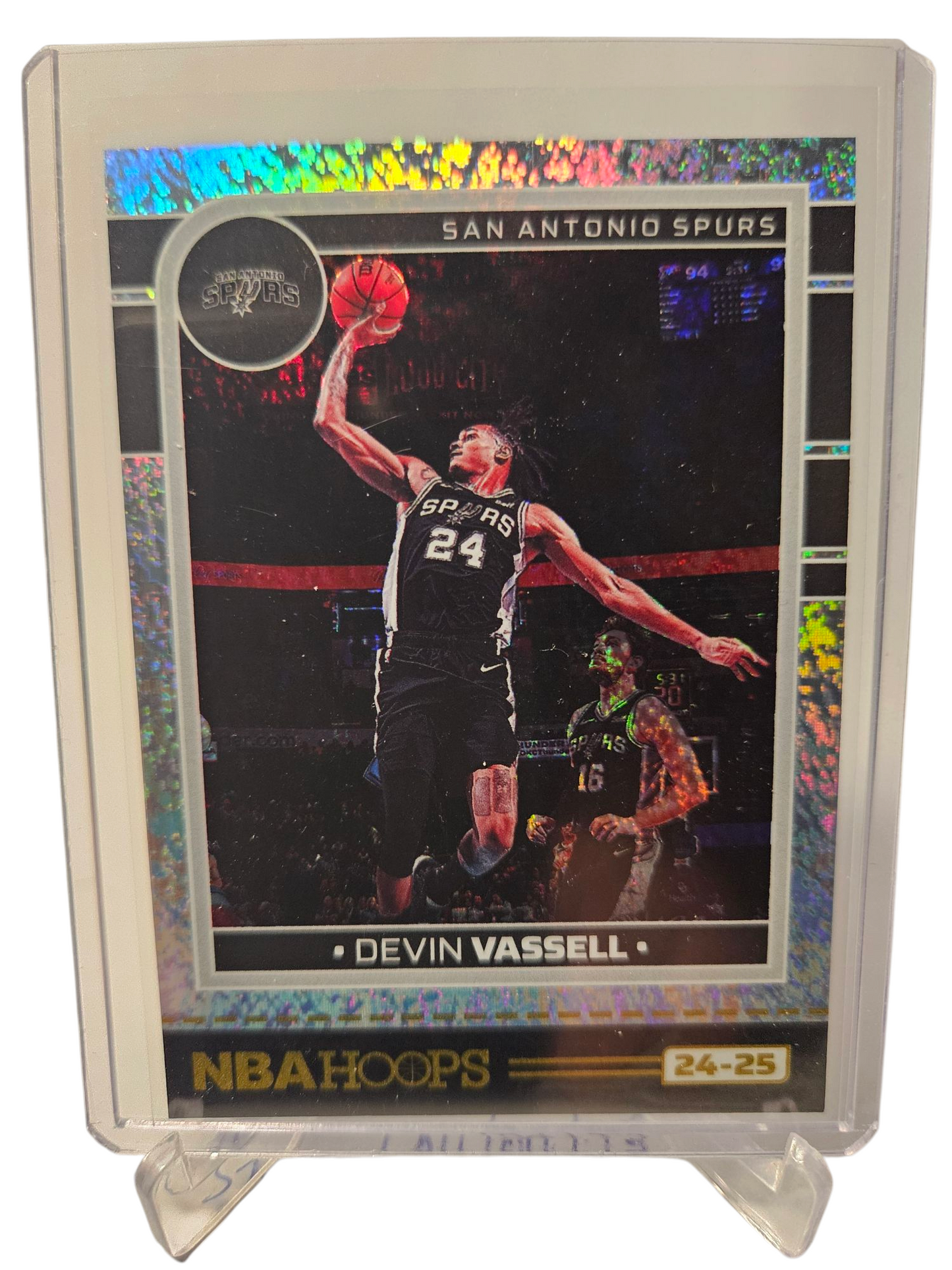 2024-25 Panini Hoops #195 Devin Vassell Silver Holo