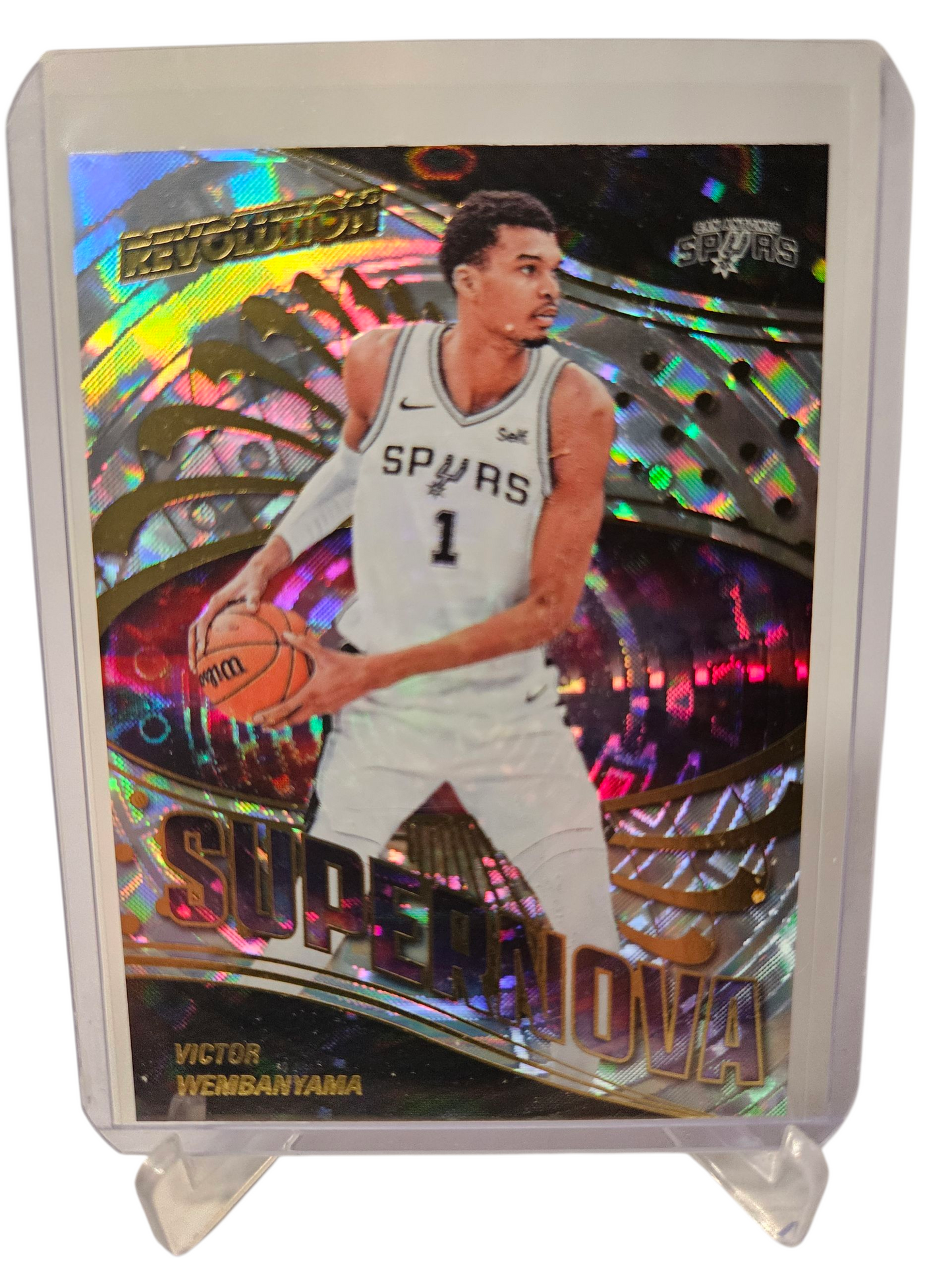 2024-25 Panini Revolution #23 Victor Wembanyama Supernova Fractal