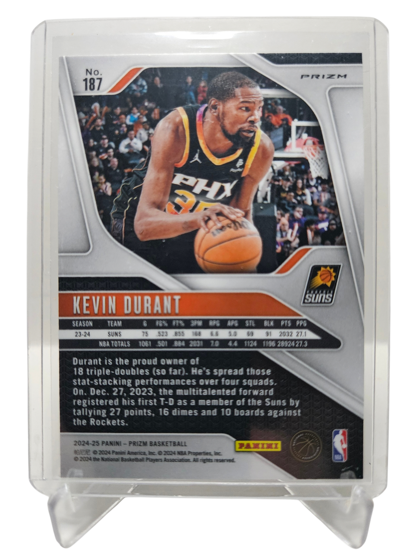 2024-25 Panini Prizm #187 Kevin Durant Silver Wave Prizm