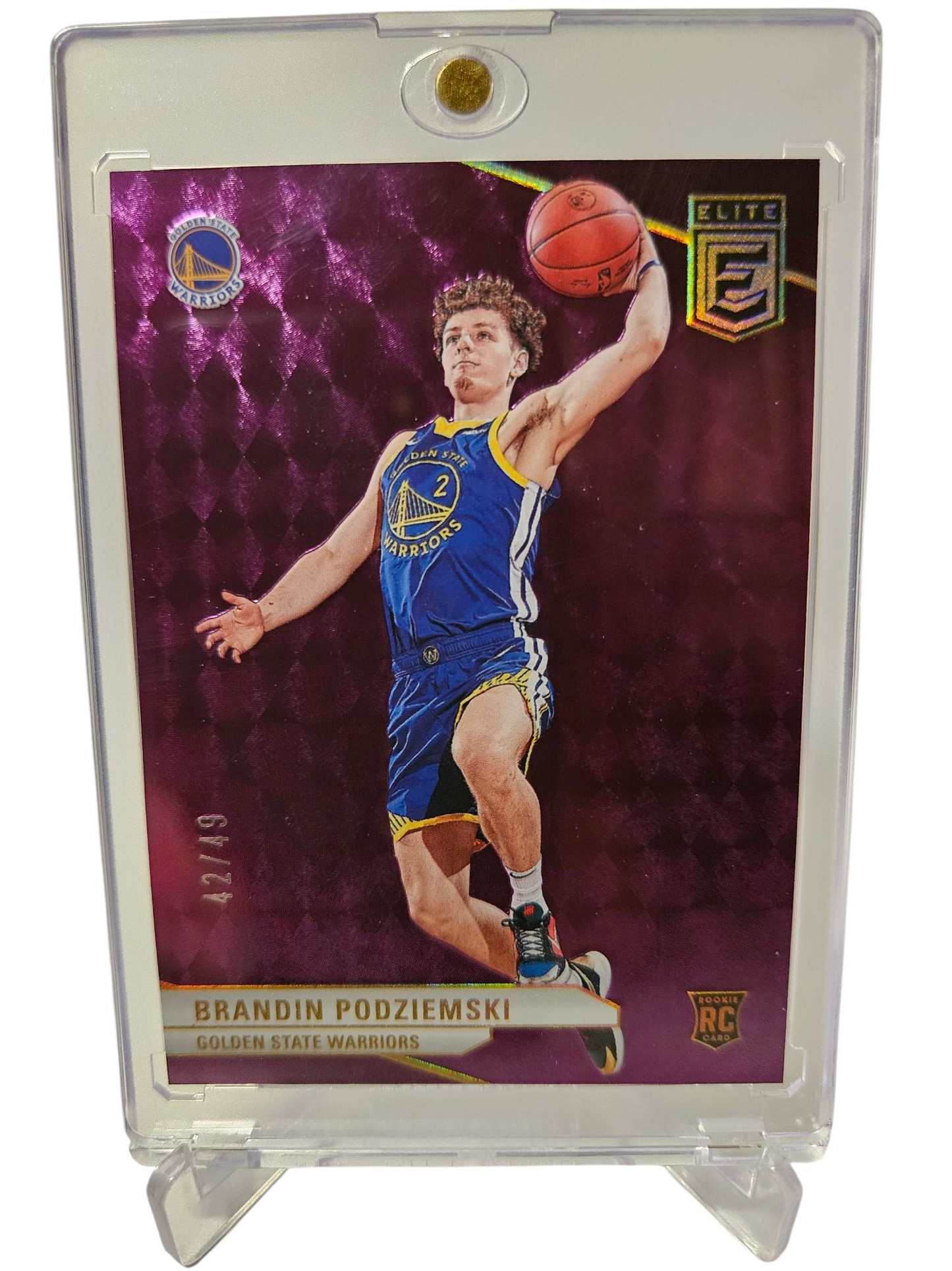 2023-24 Panini Donruss Elite #208 Brandin Podziemski Rookie Card Elite Purple 42/49